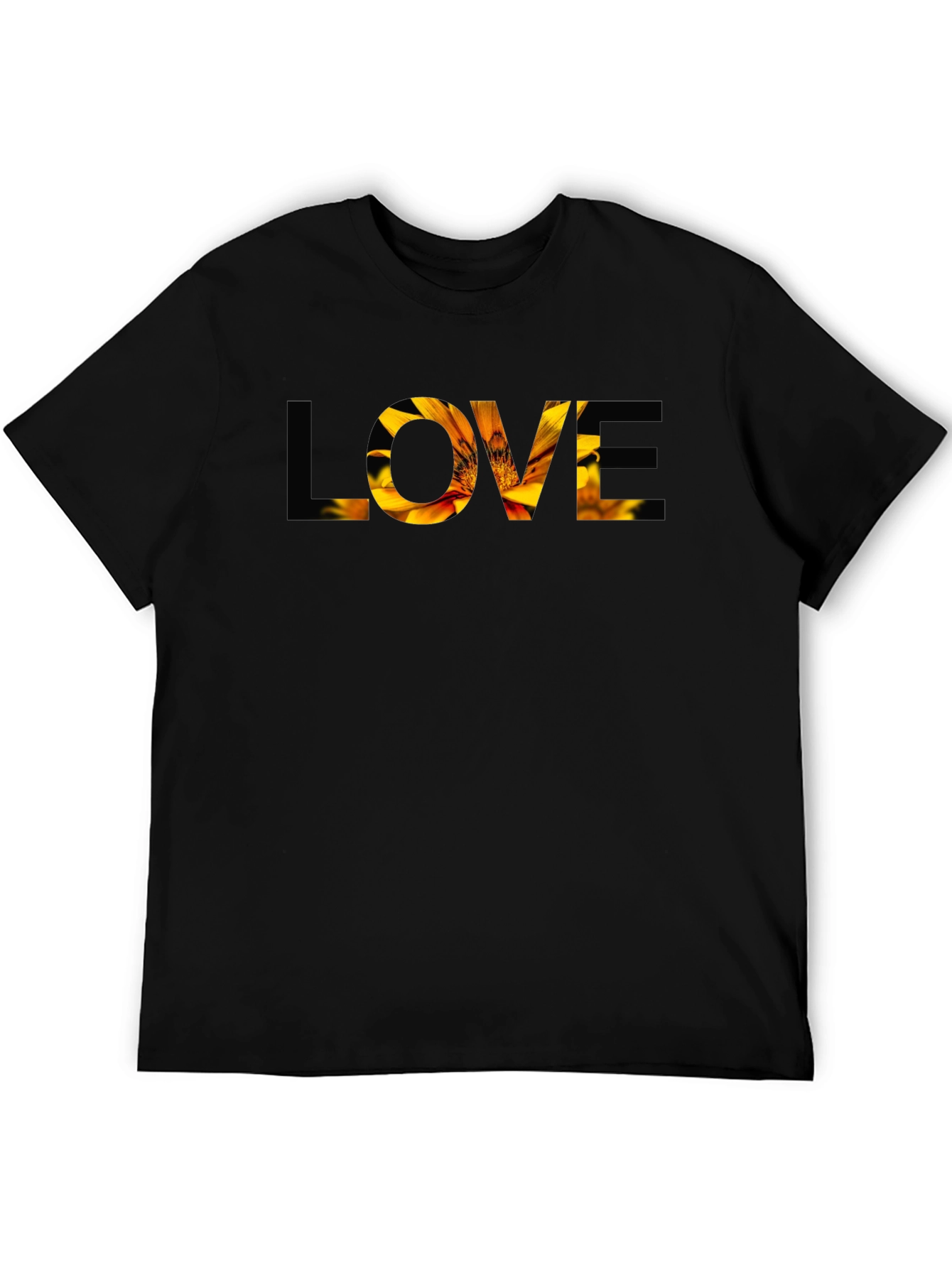 Floral LOVE Graphic T-Shirt - Stylish Mens Tee