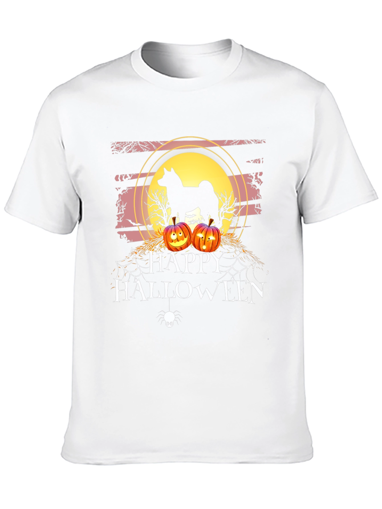 Happy Halloween Dog Silhouette T-Shirt