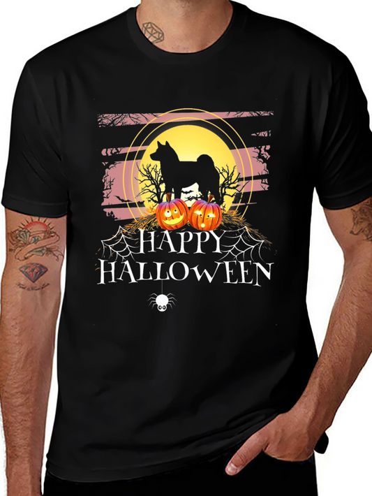 Happy Halloween Dog Silhouette T-Shirt