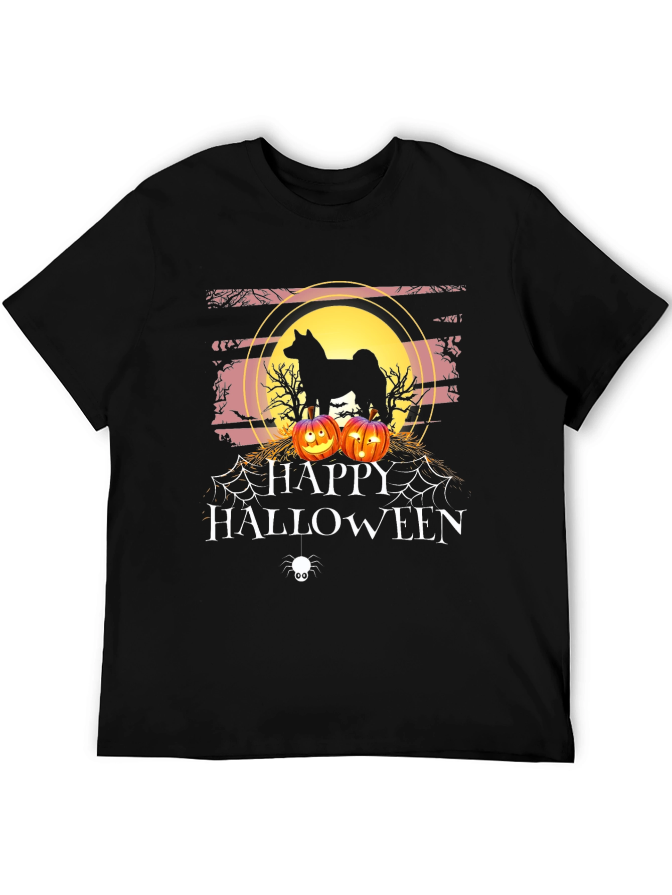 Happy Halloween Dog Silhouette T-Shirt