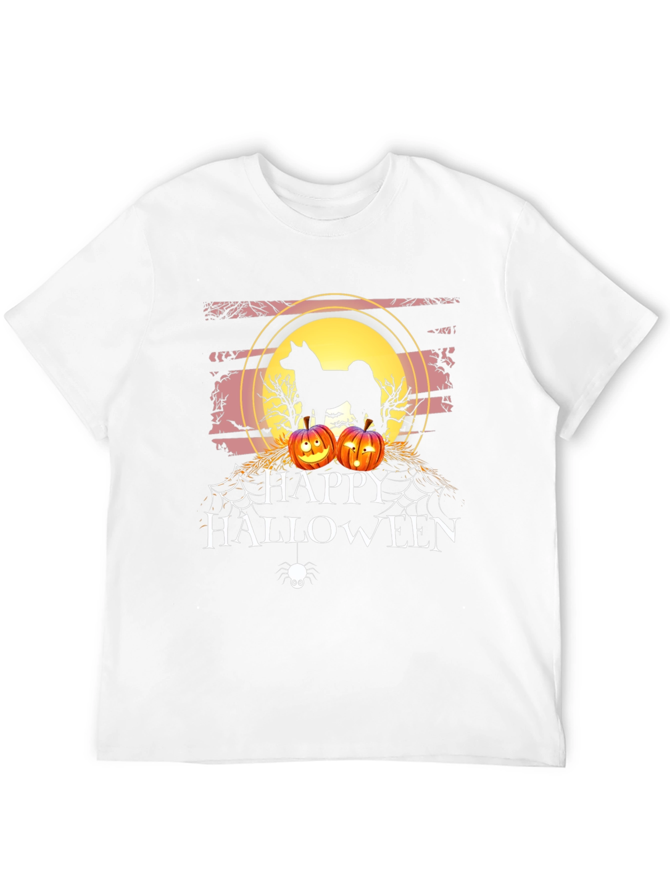 Happy Halloween Dog Silhouette T-Shirt