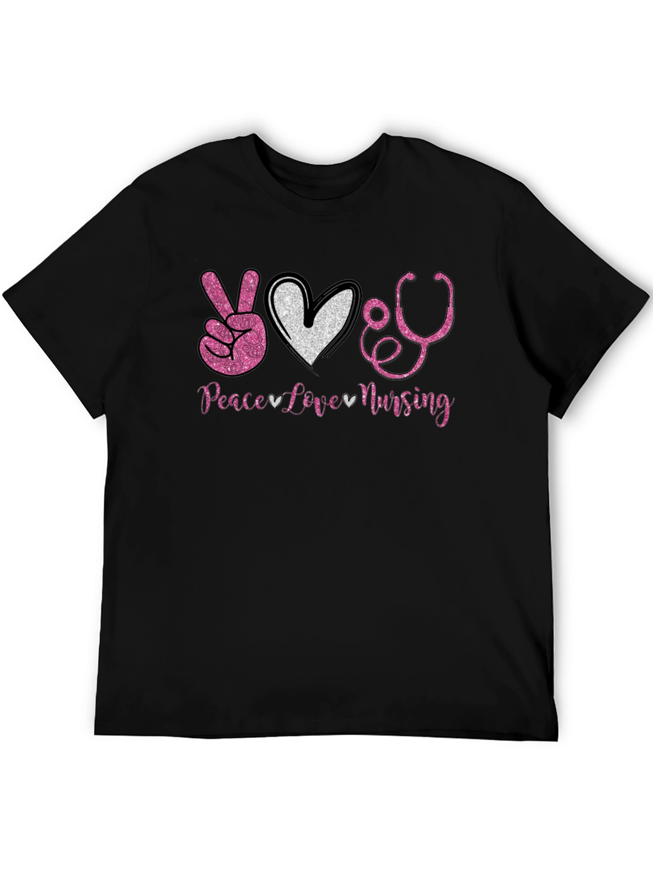 Peace Love Nursing Graphic T-Shirt