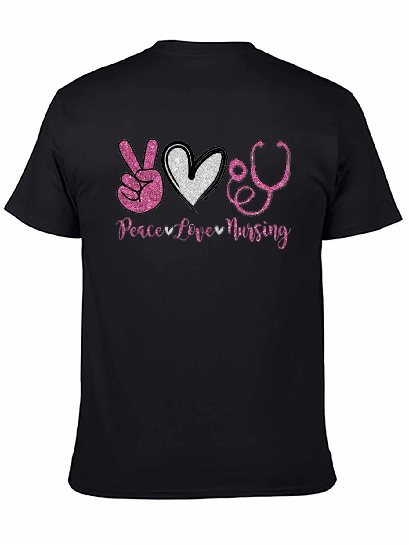 Peace Love Nursing Graphic T-Shirt