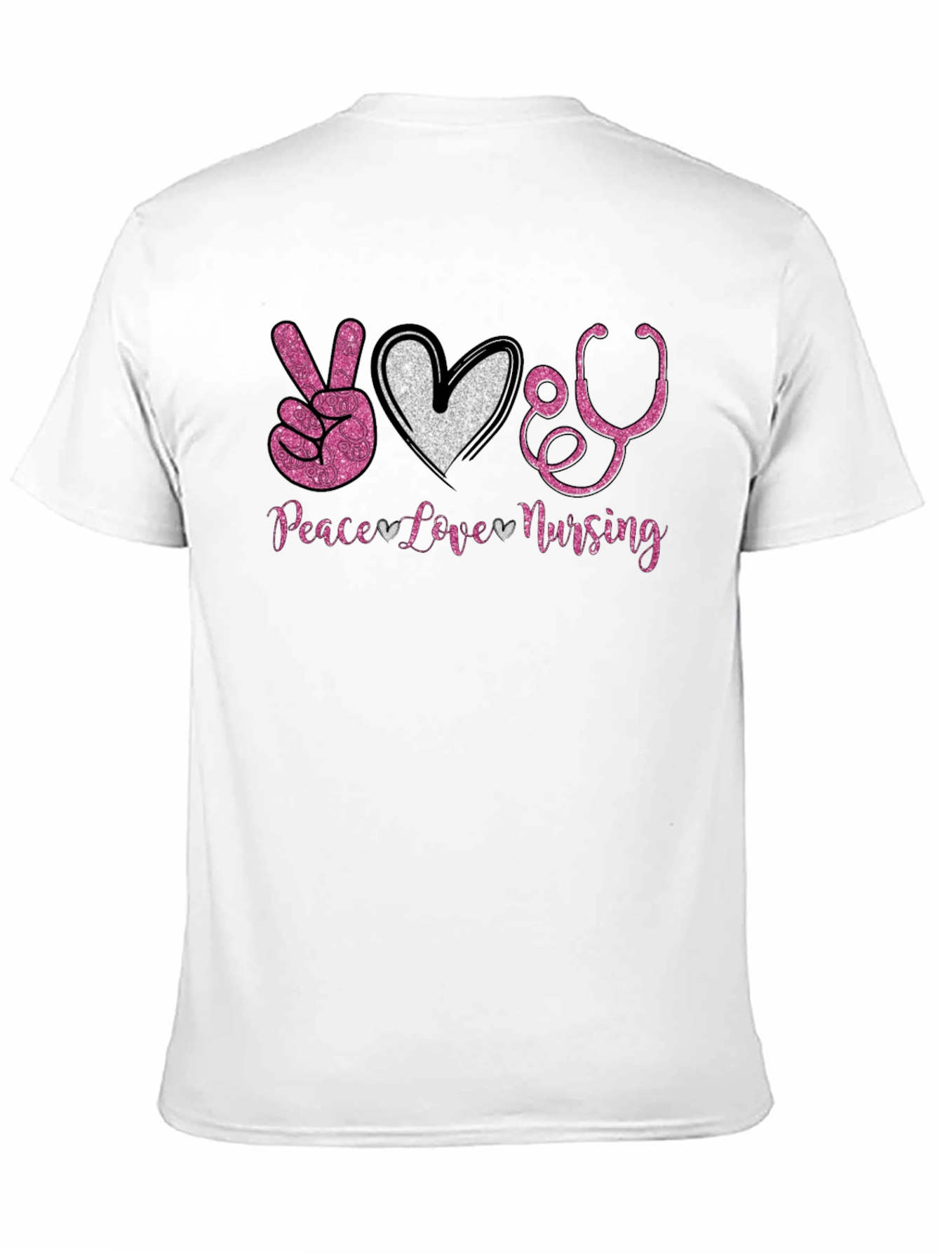 Peace Love Nursing Graphic T-Shirt