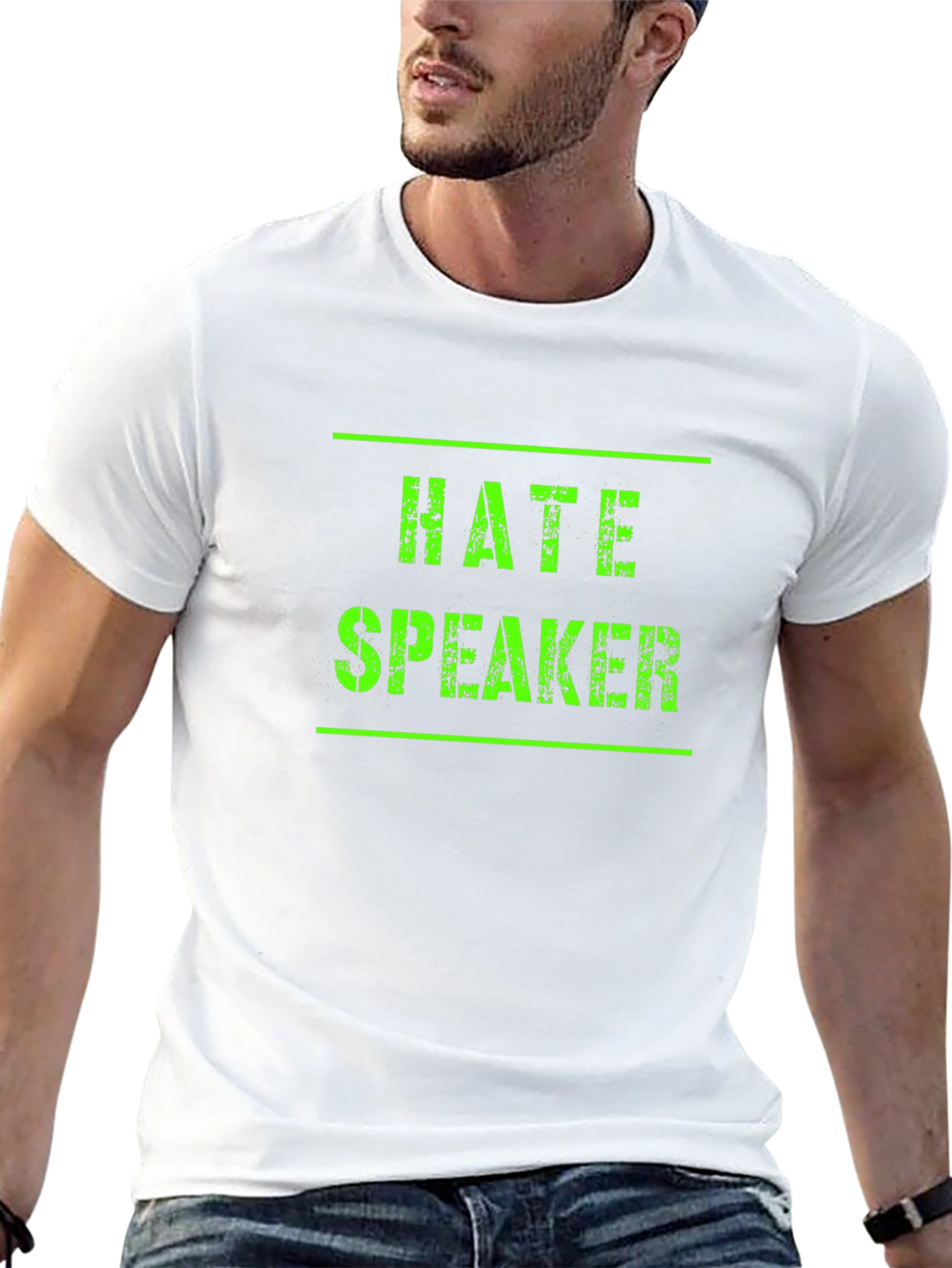 Hate Speaker Graphic T-Shirt - Black