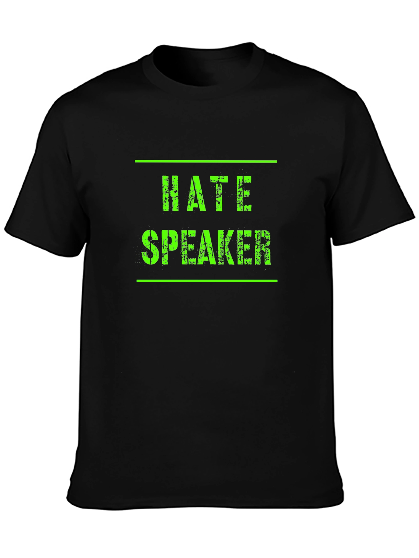 Hate Speaker Graphic T-Shirt - Black