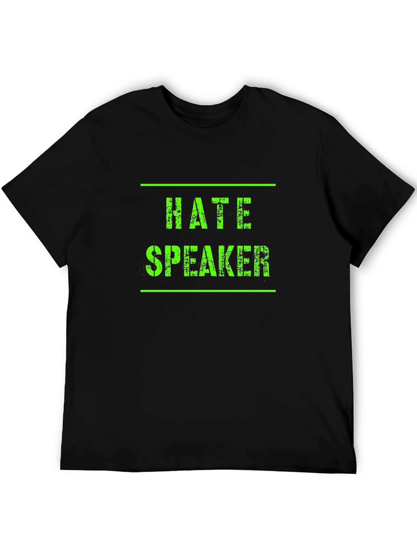 Hate Speaker Graphic T-Shirt - Black