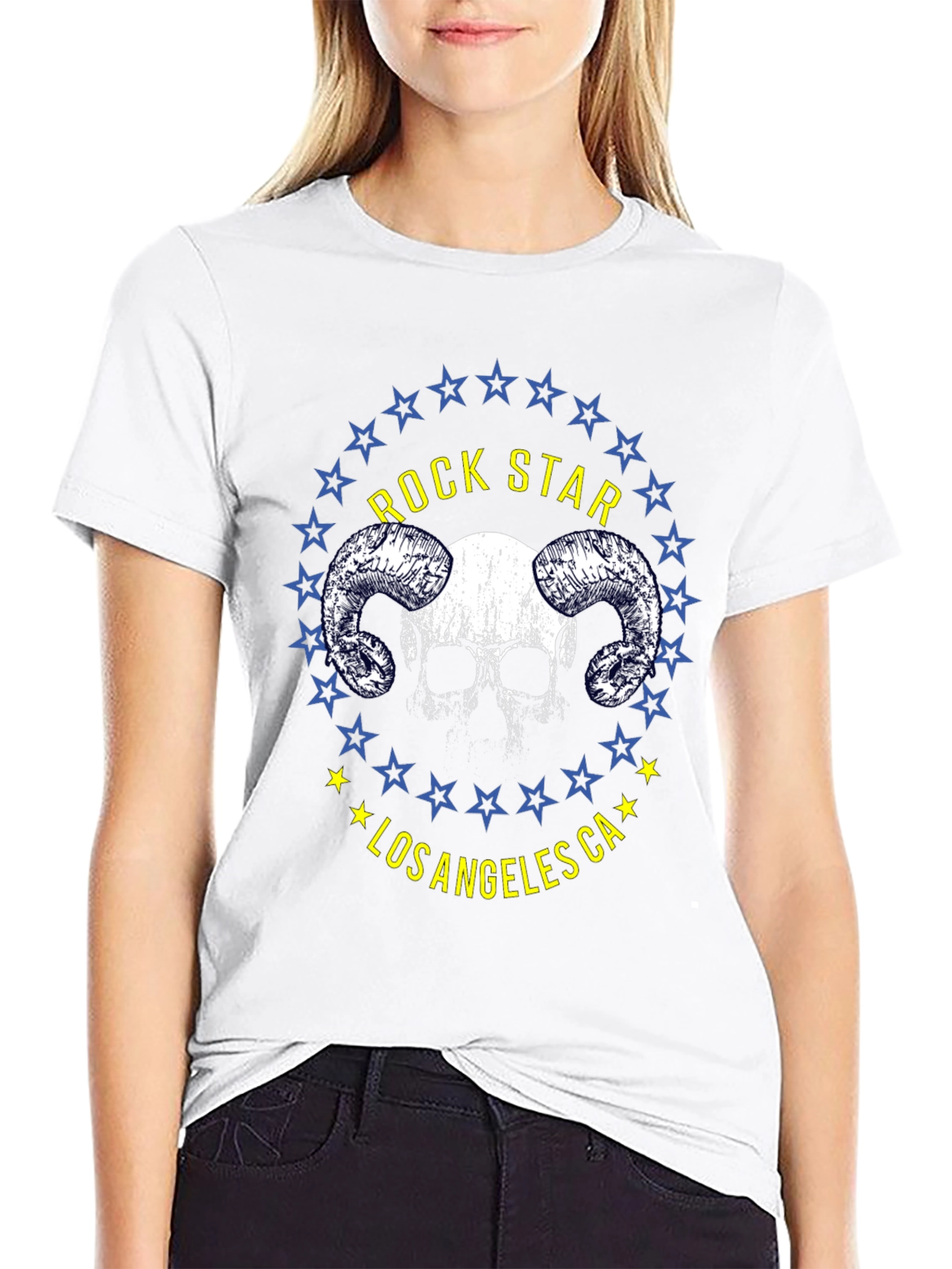 Rock Star Los Angeles Skull Graphic Tee