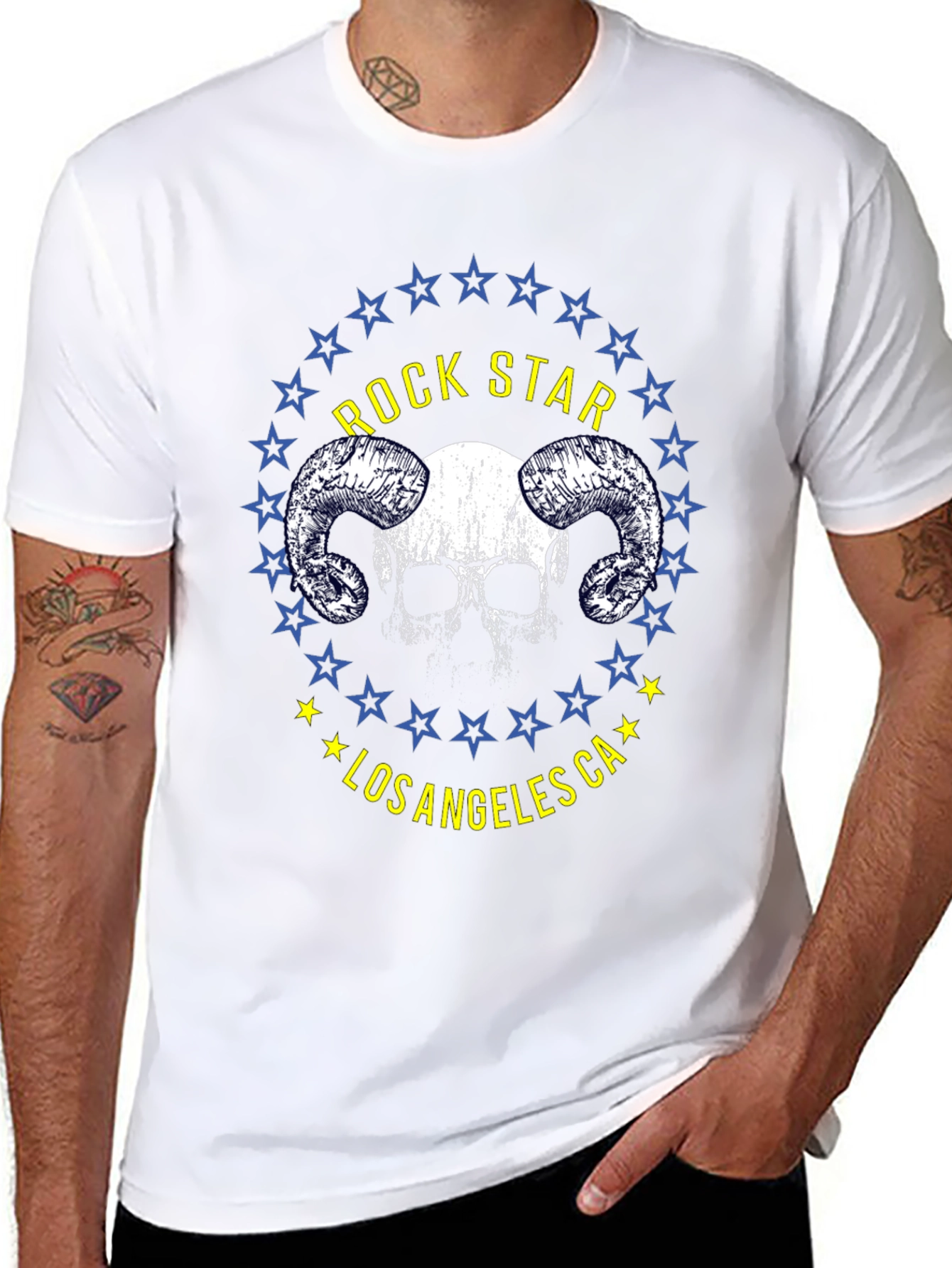 Rock Star Los Angeles Skull Graphic Tee