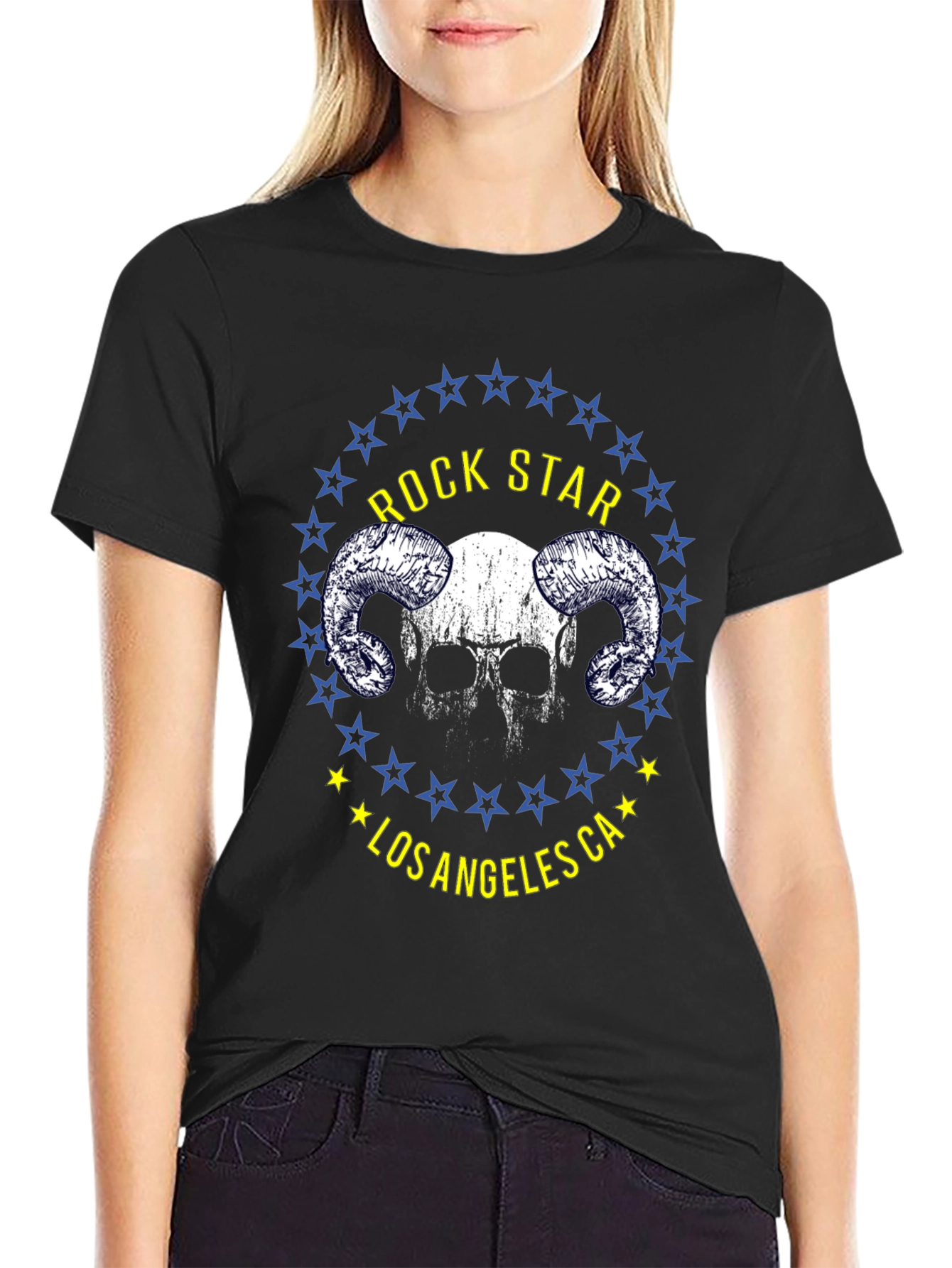 Rock Star Los Angeles Skull Graphic Tee
