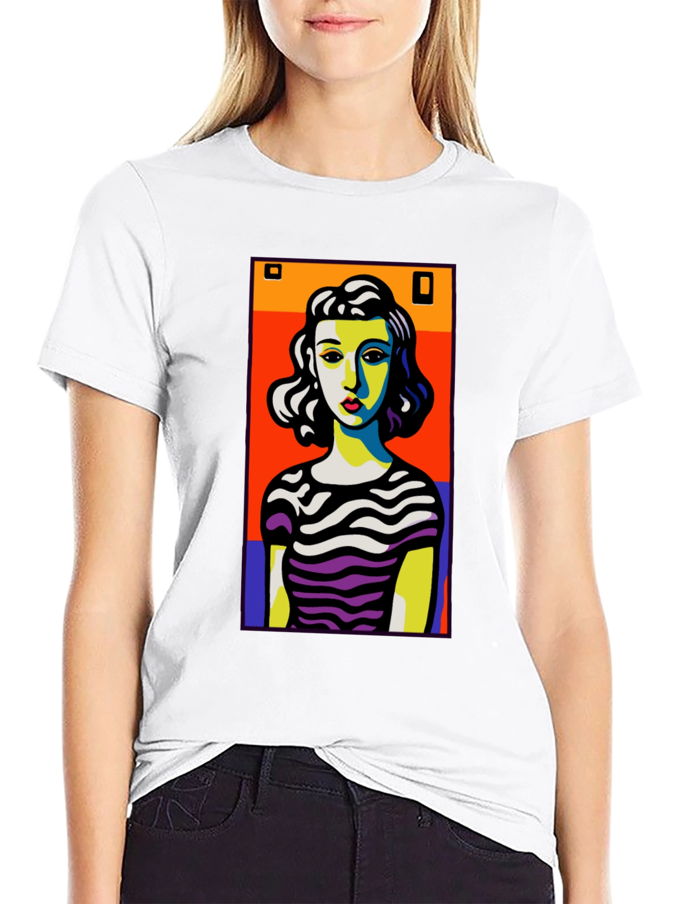Pop Art Woman Graphic T-Shirt