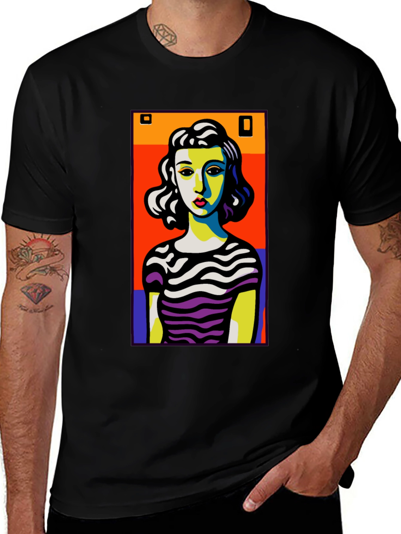 Pop Art Woman Graphic T-Shirt