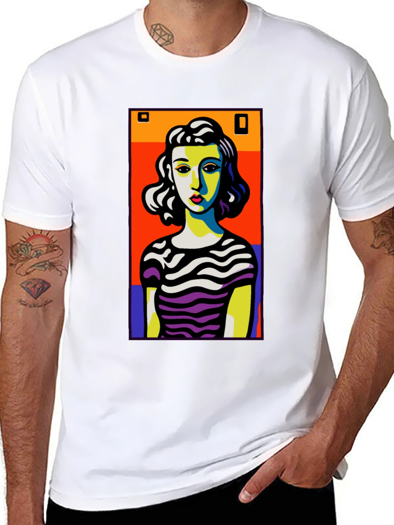Pop Art Woman Graphic T-Shirt