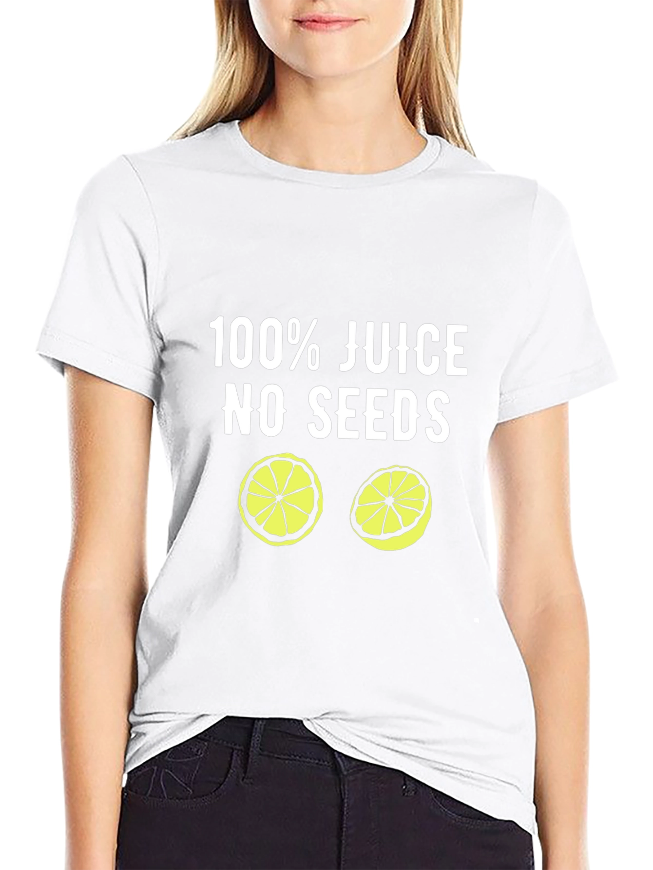 100% Juice No Seeds Graphic T-Shirt - Black