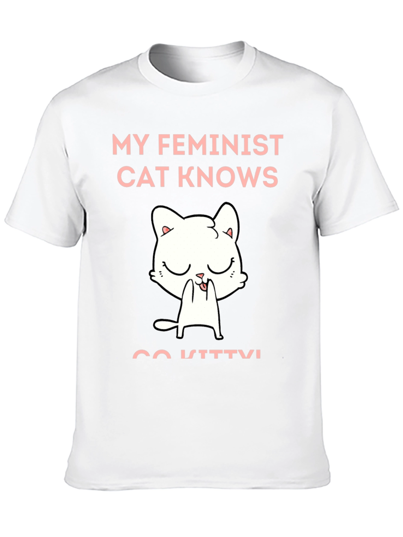 Feminist Cat Graphic T-Shirt - Unisex Cotton Tee