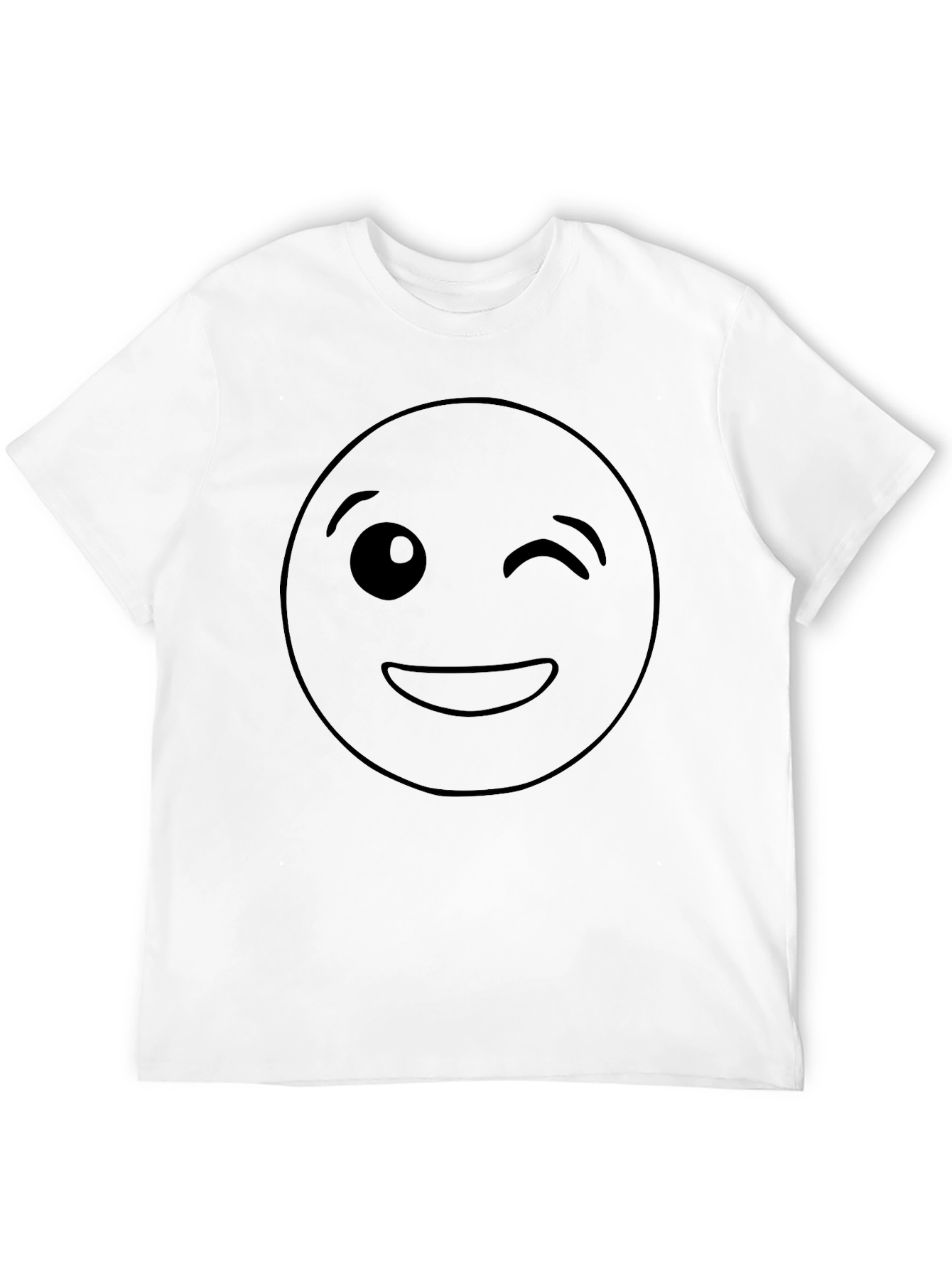 Winking Emoji Black T-Shirt - Express Yourself!
