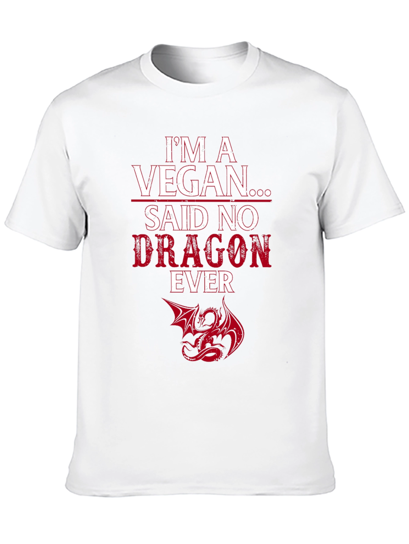 Vegan Dragon Graphic Tee - Mens Black T-Shirt
