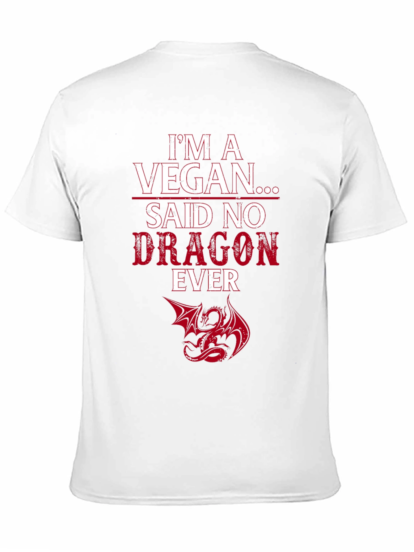 Vegan Dragon Graphic Tee - Mens Black T-Shirt