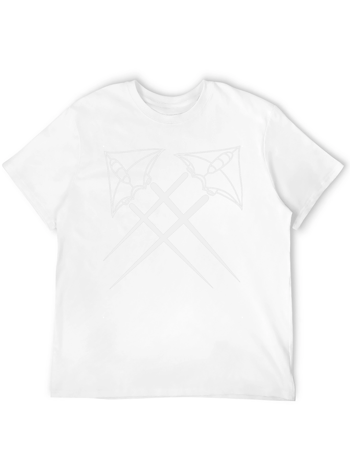 Black T-Shirt with Crossed Axes Design