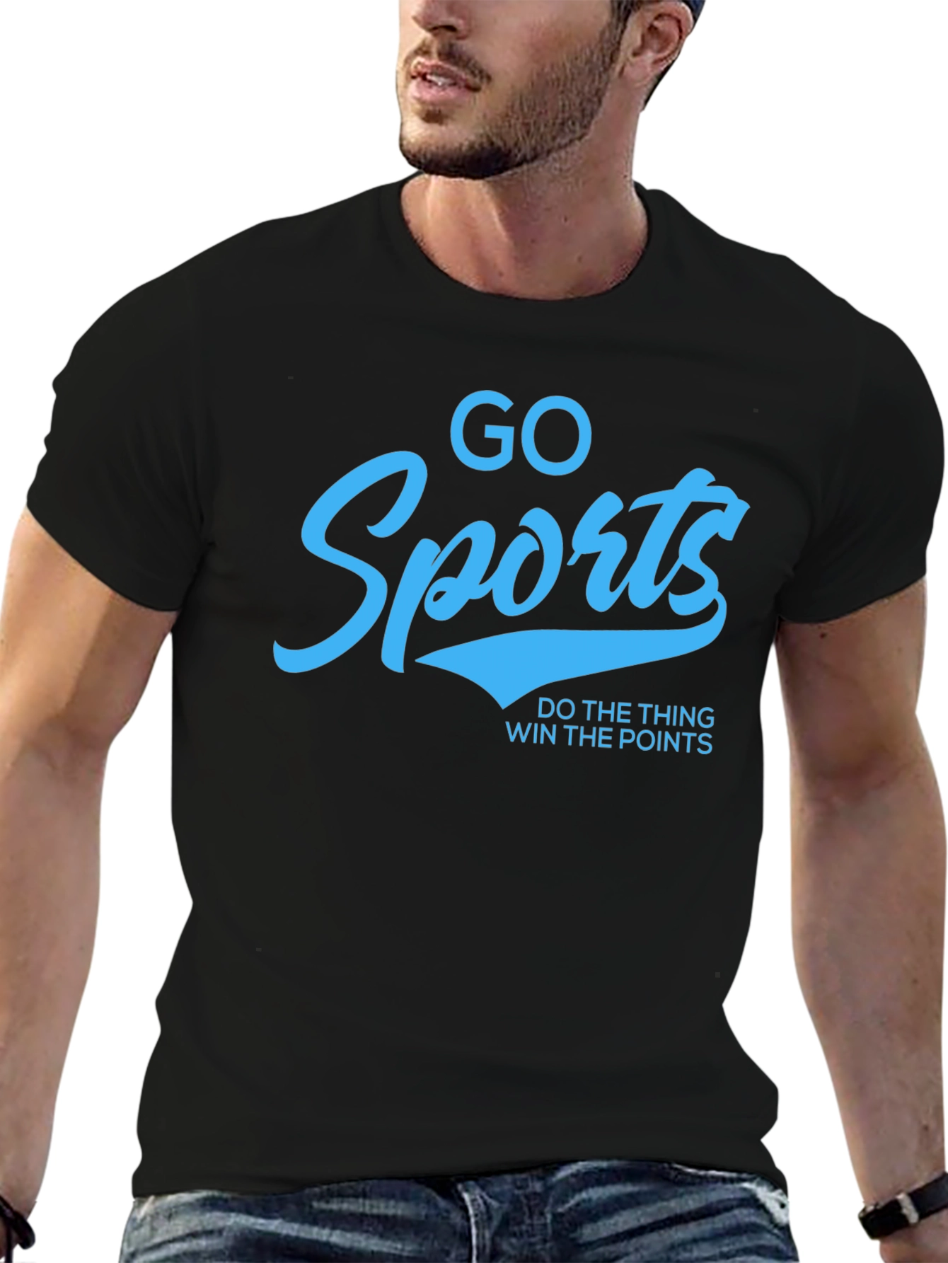 Go Sports! Funny Slogan Graphic T-Shirt