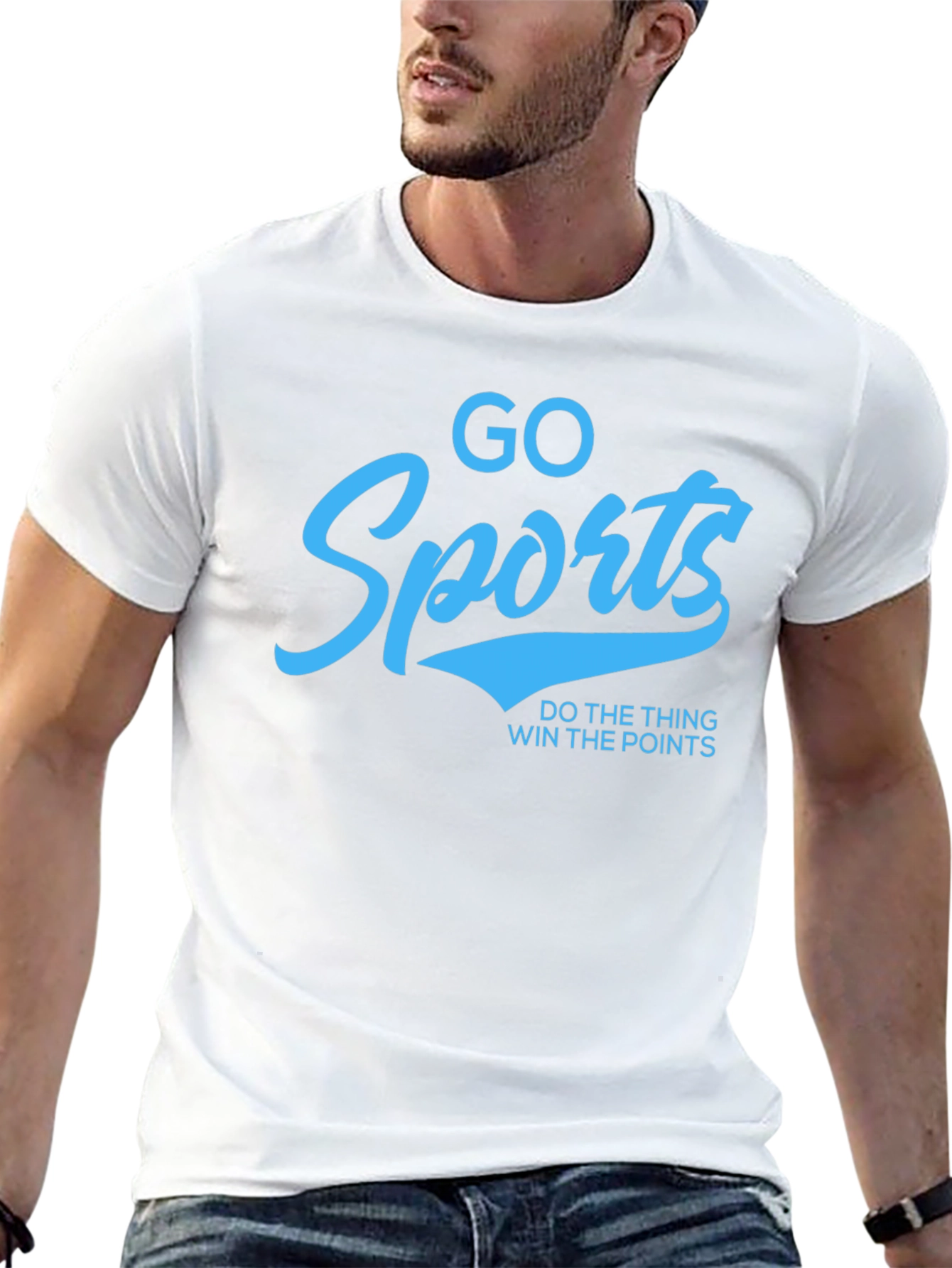 Go Sports! Funny Slogan Graphic T-Shirt