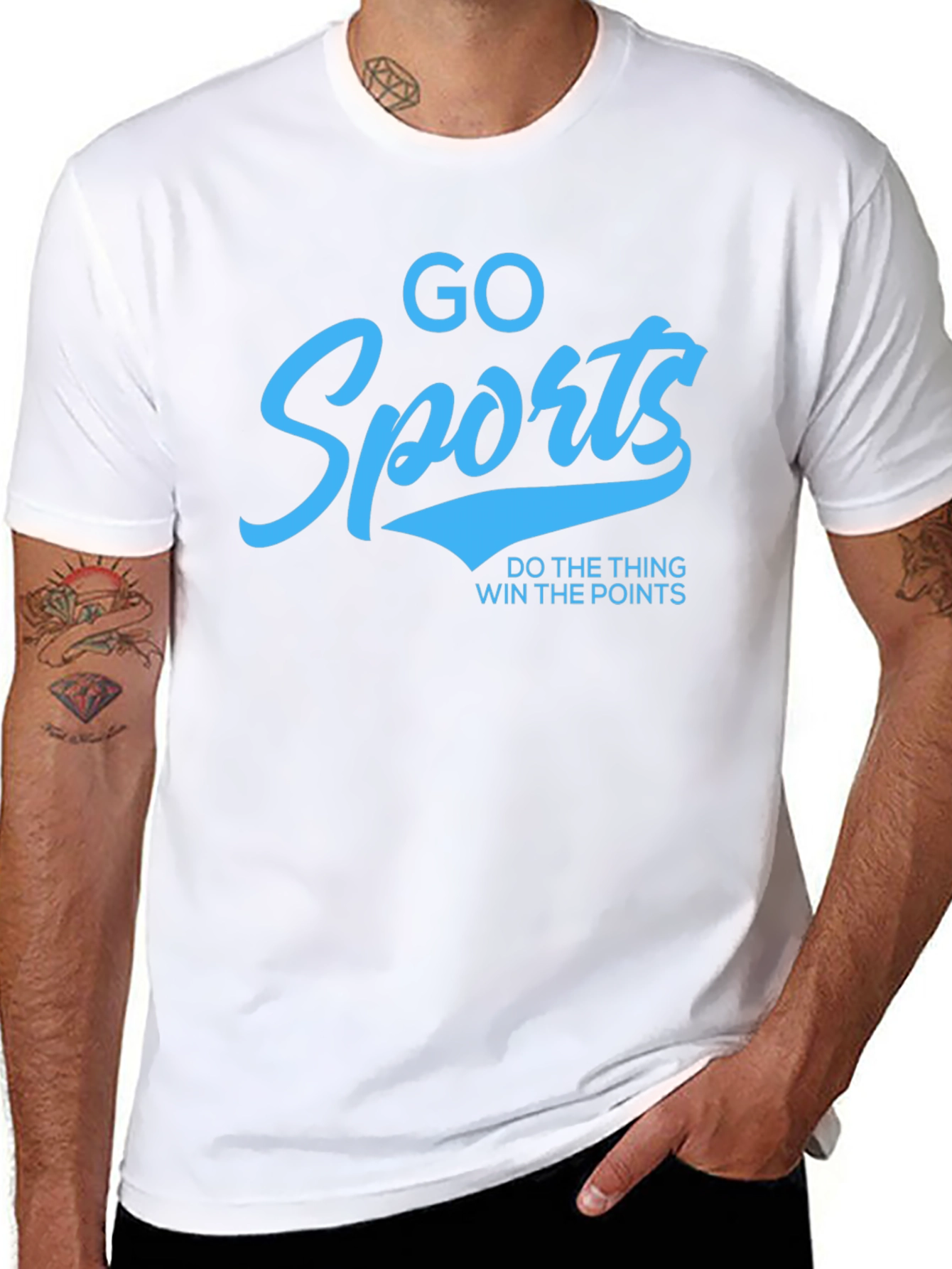 Go Sports! Funny Slogan Graphic T-Shirt