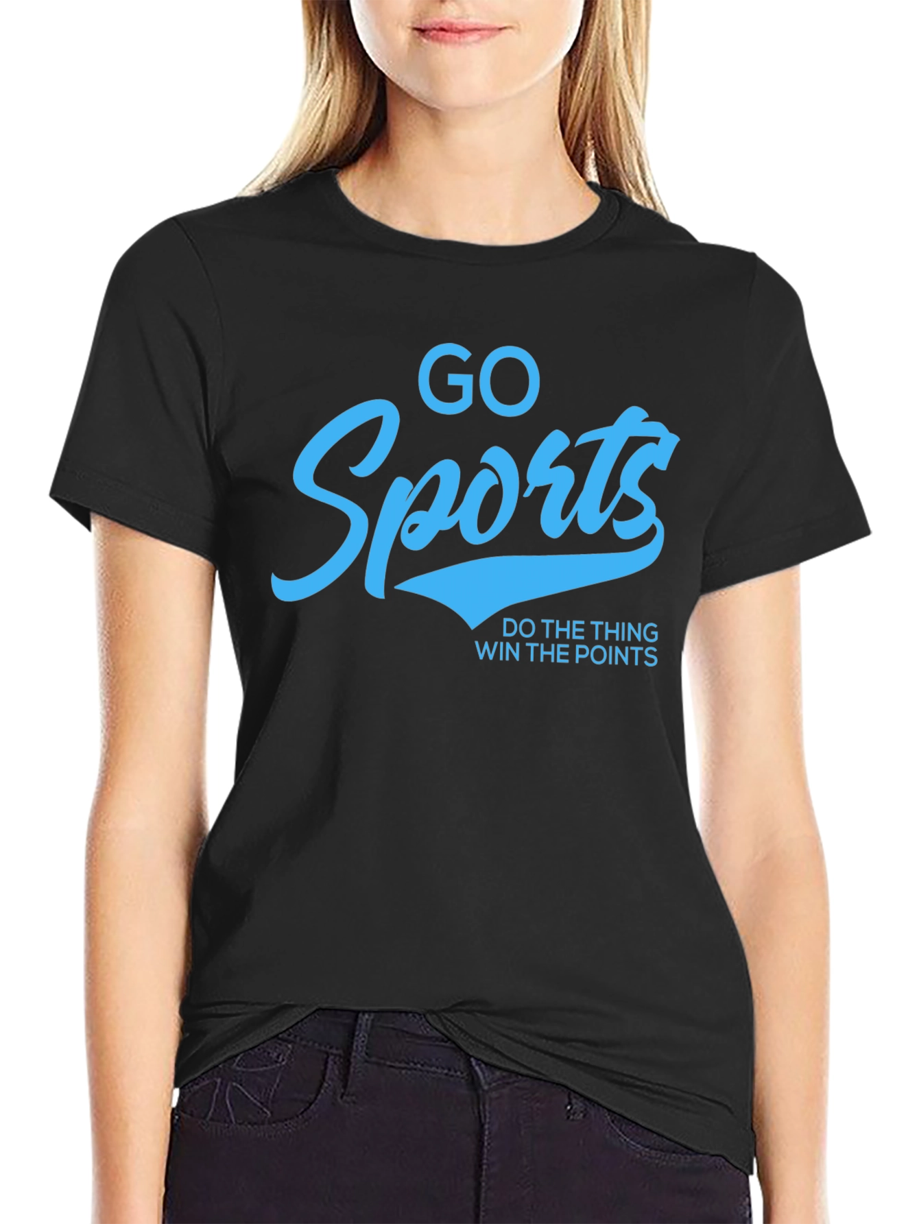Go Sports! Funny Slogan Graphic T-Shirt