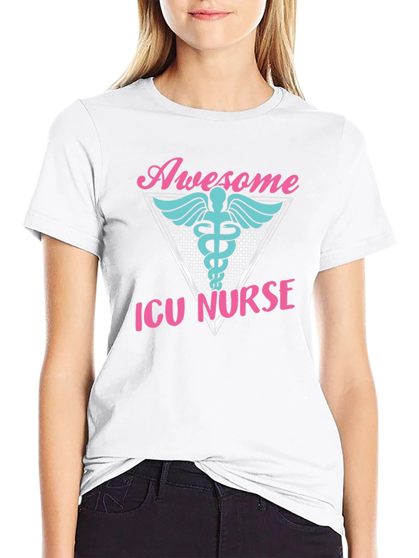Awesome ICU Nurse Graphic T-Shirt