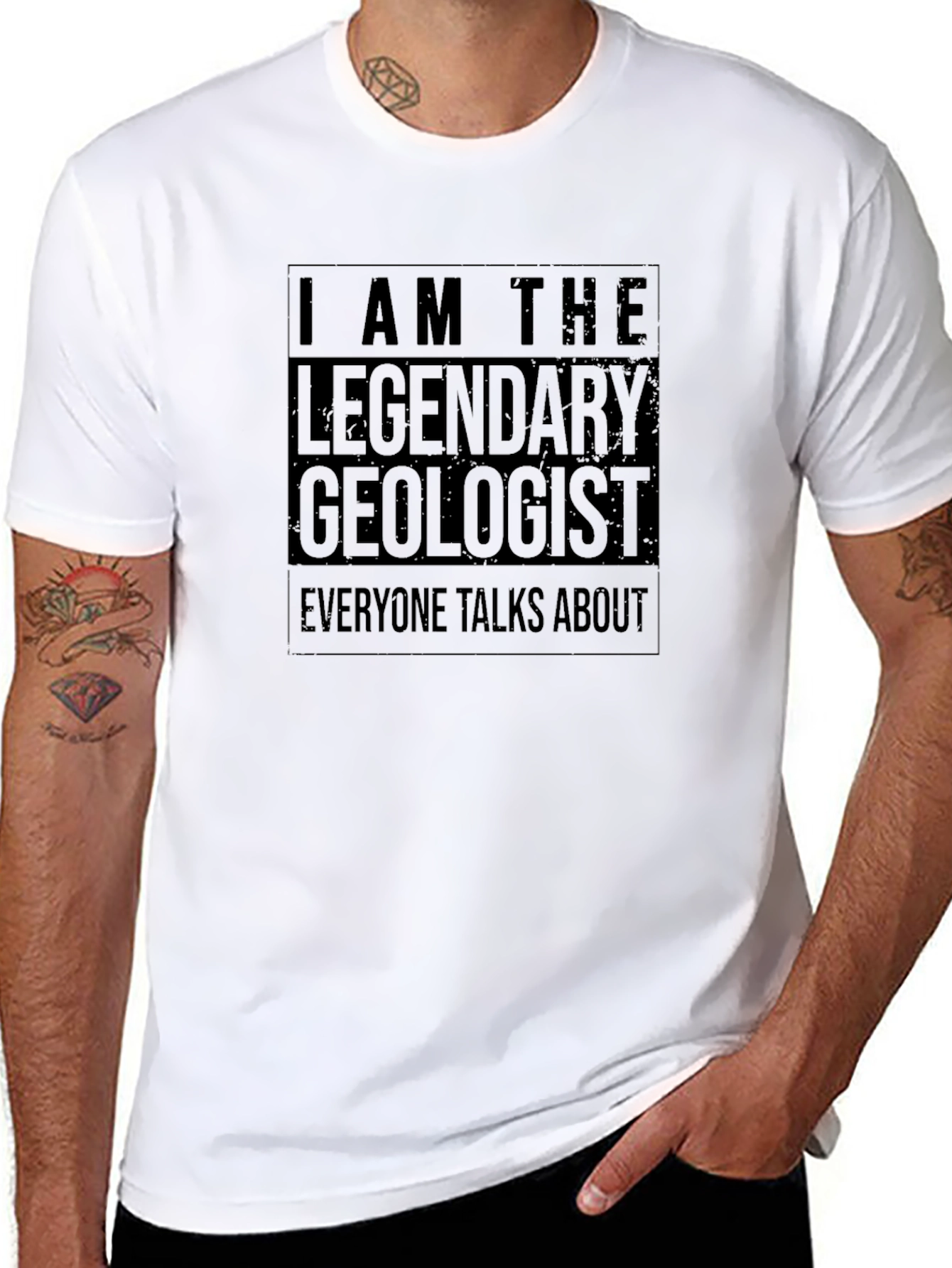 Legendary Geologist Black Cotton Graphic T-Shirt