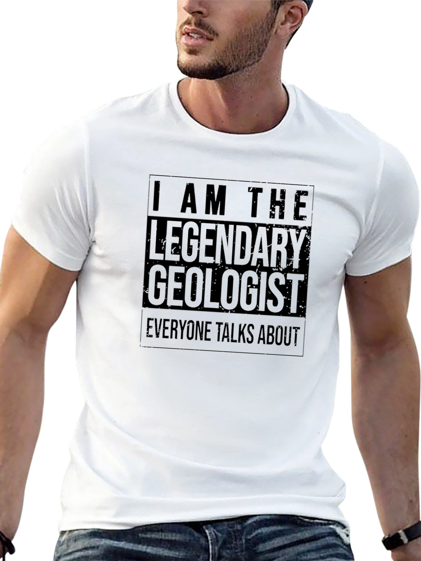 Legendary Geologist Black Cotton Graphic T-Shirt