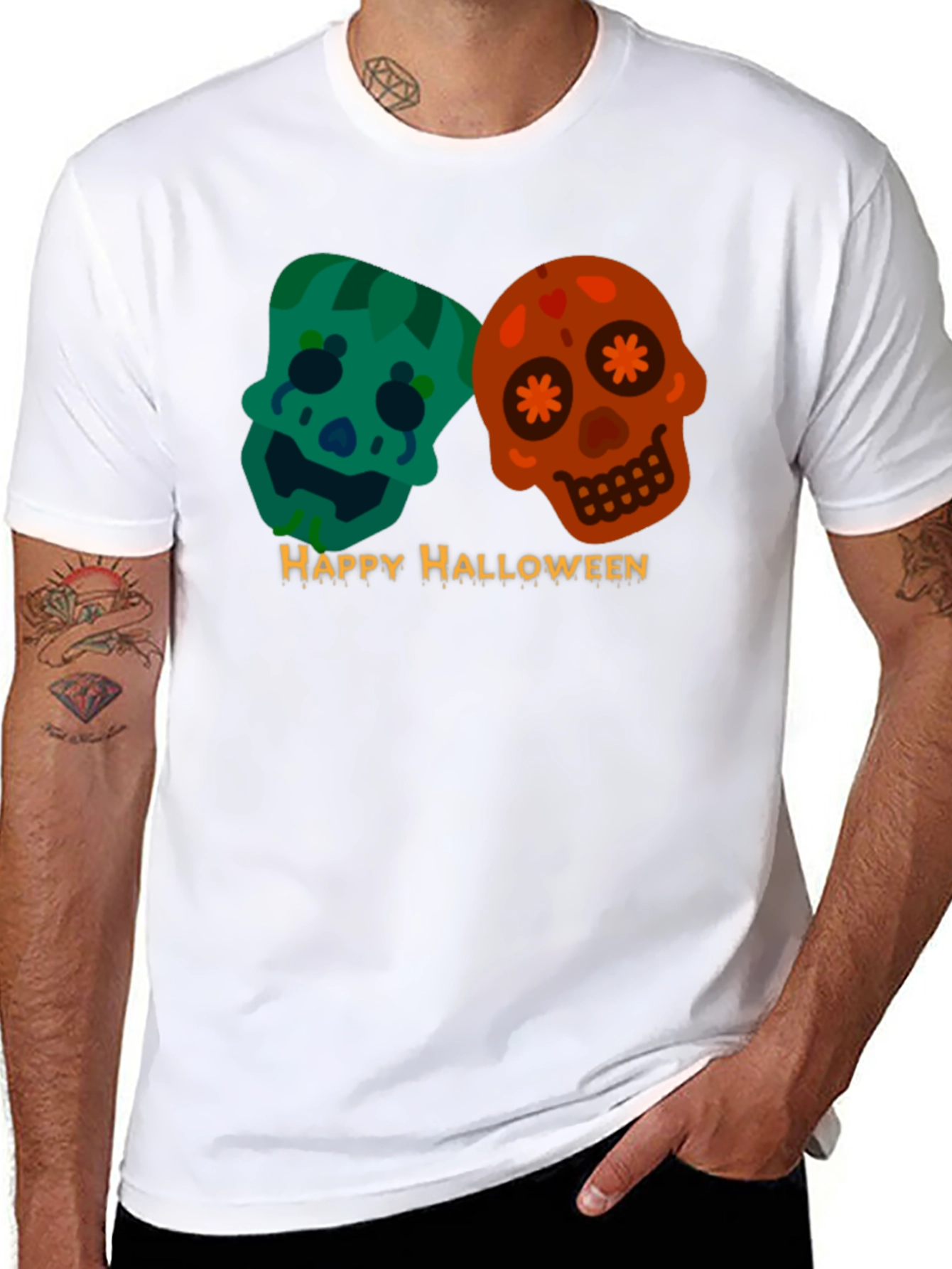 Happy Halloween Skulls T-Shirt