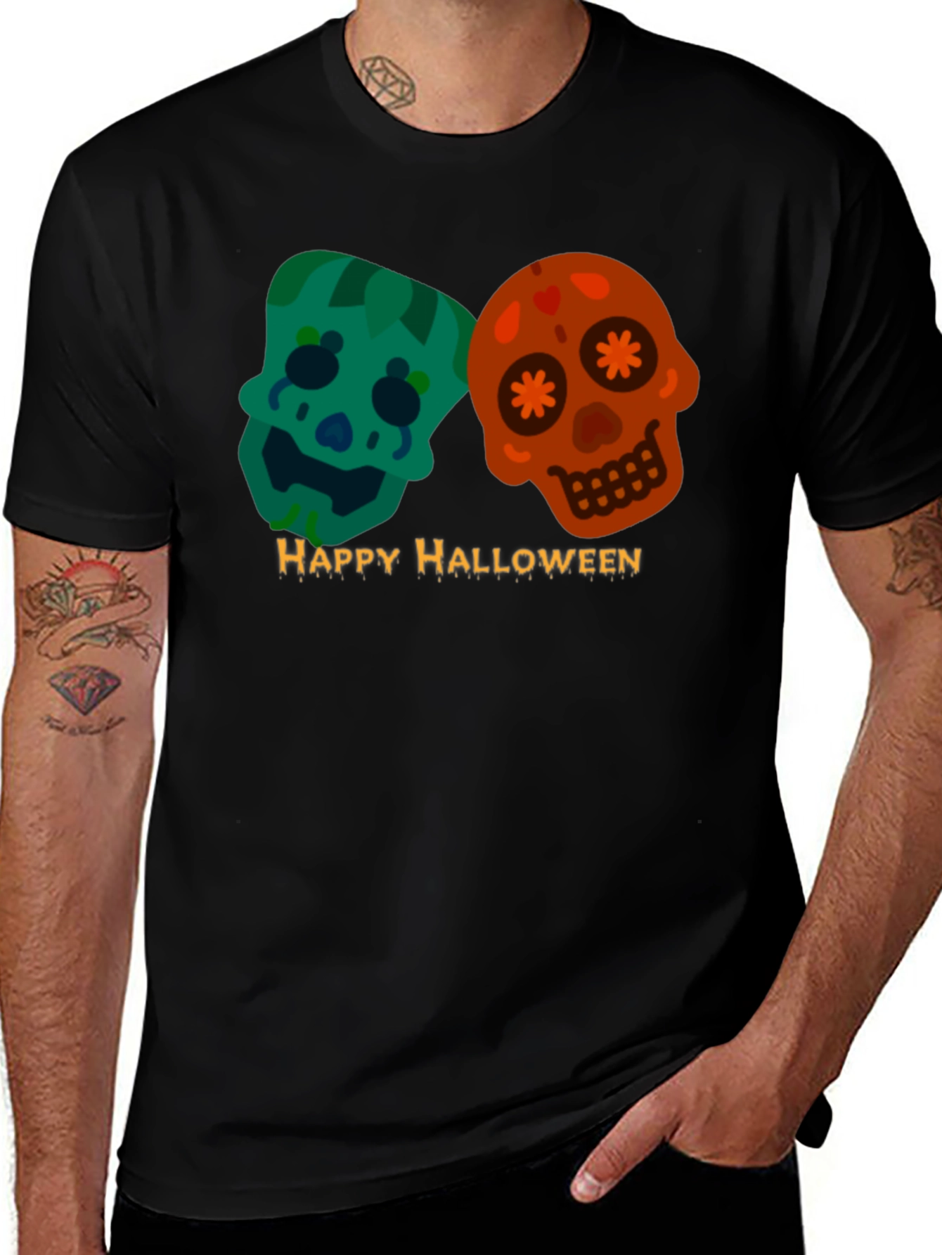 Happy Halloween Skulls T-Shirt