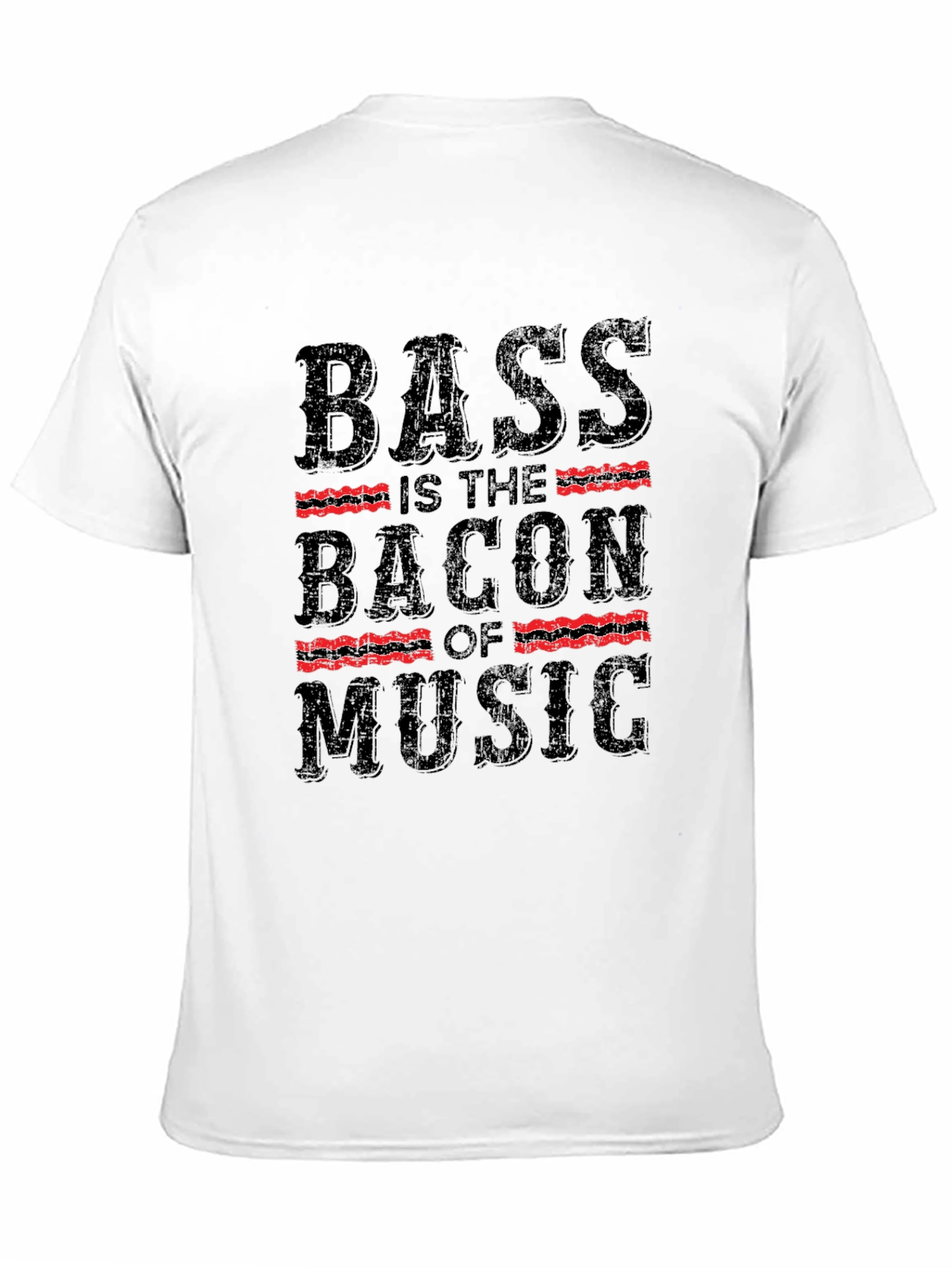 Bass is the Bacon of Music Black T-Shirt