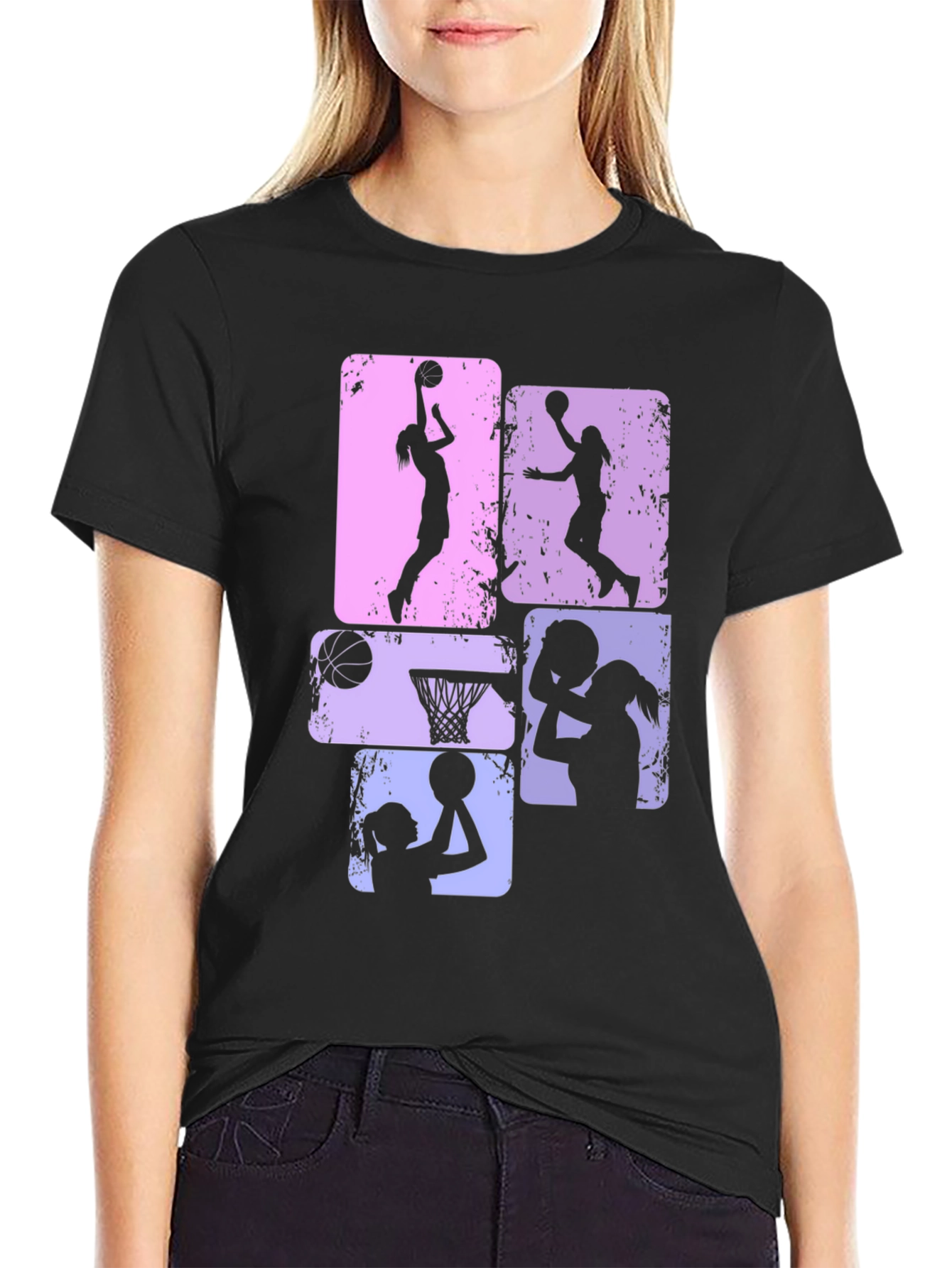 Womens Basketball Graphic Tee