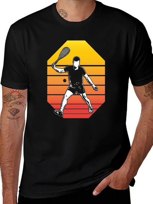 Retro Squash Player Graphic Tee
