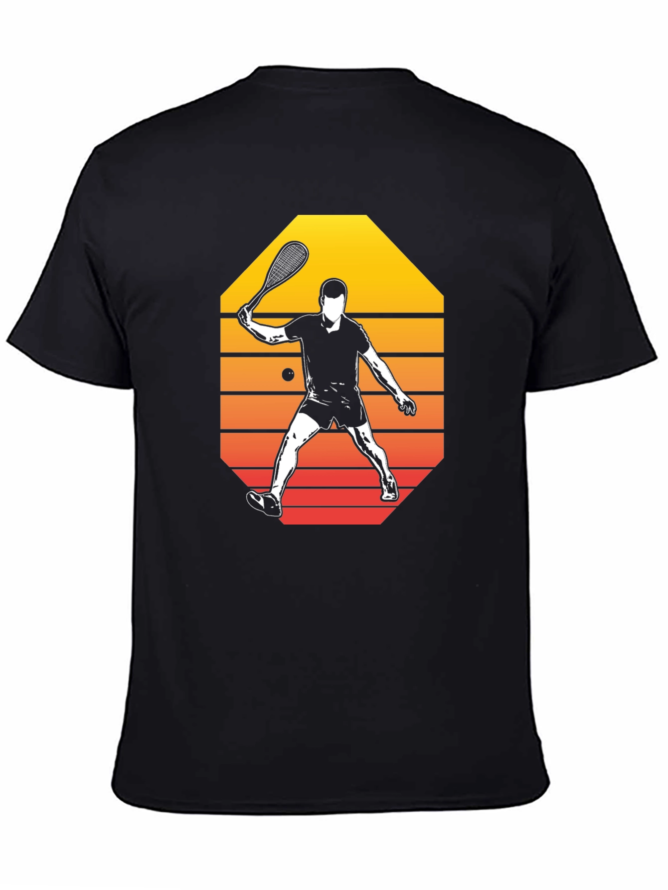 Retro Squash Player Graphic Tee