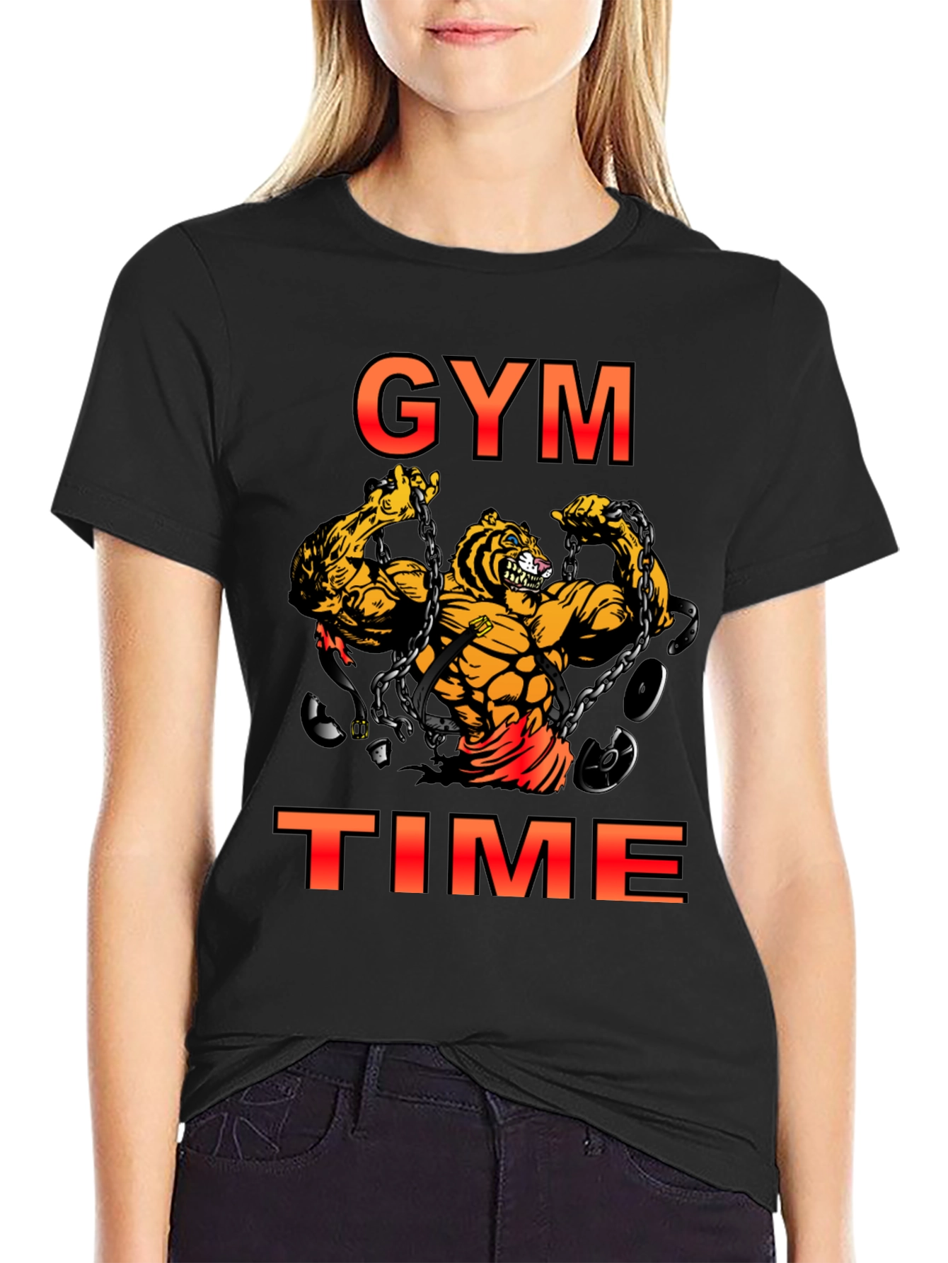 Gym Time Tiger Graphic T-Shirt