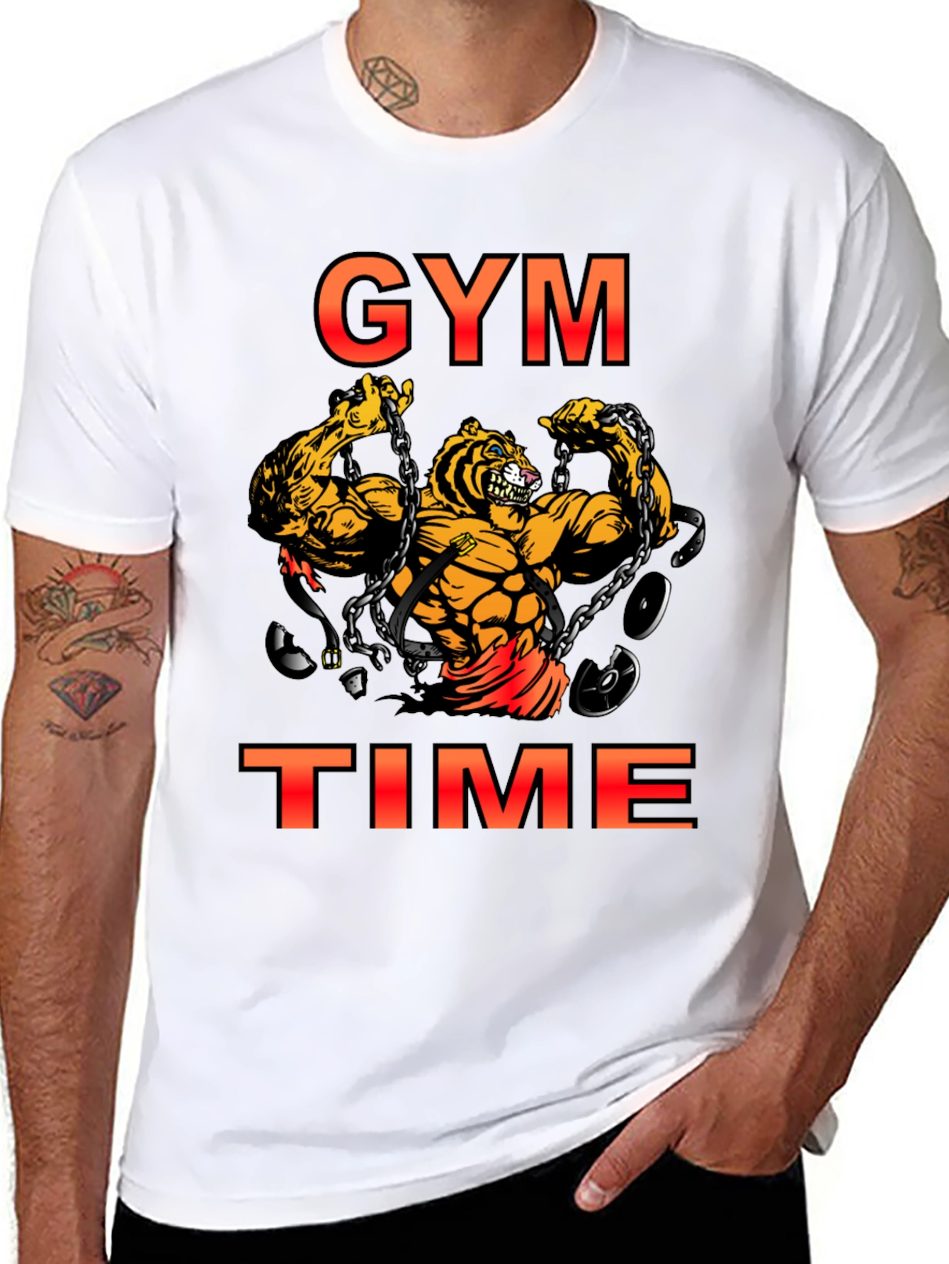 Gym Time Tiger Graphic T-Shirt