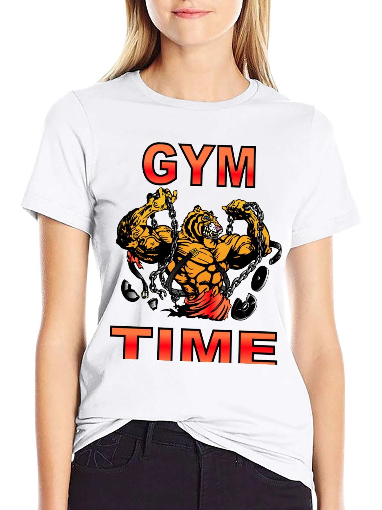 Gym Time Tiger Graphic T-Shirt