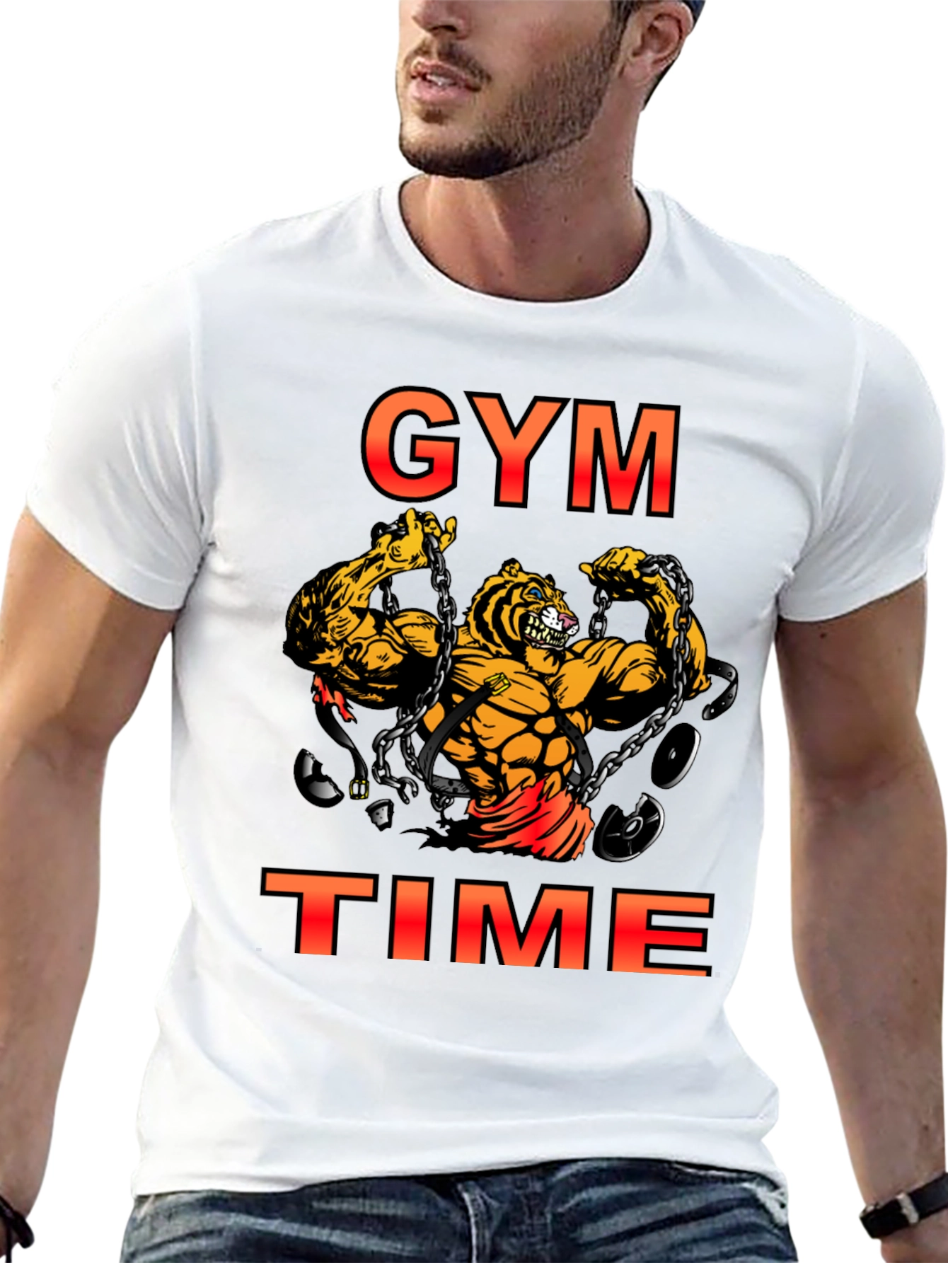 Gym Time Tiger Graphic T-Shirt