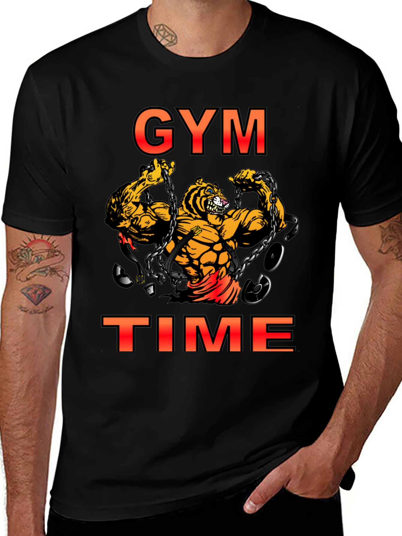 Gym Time Tiger Graphic T-Shirt