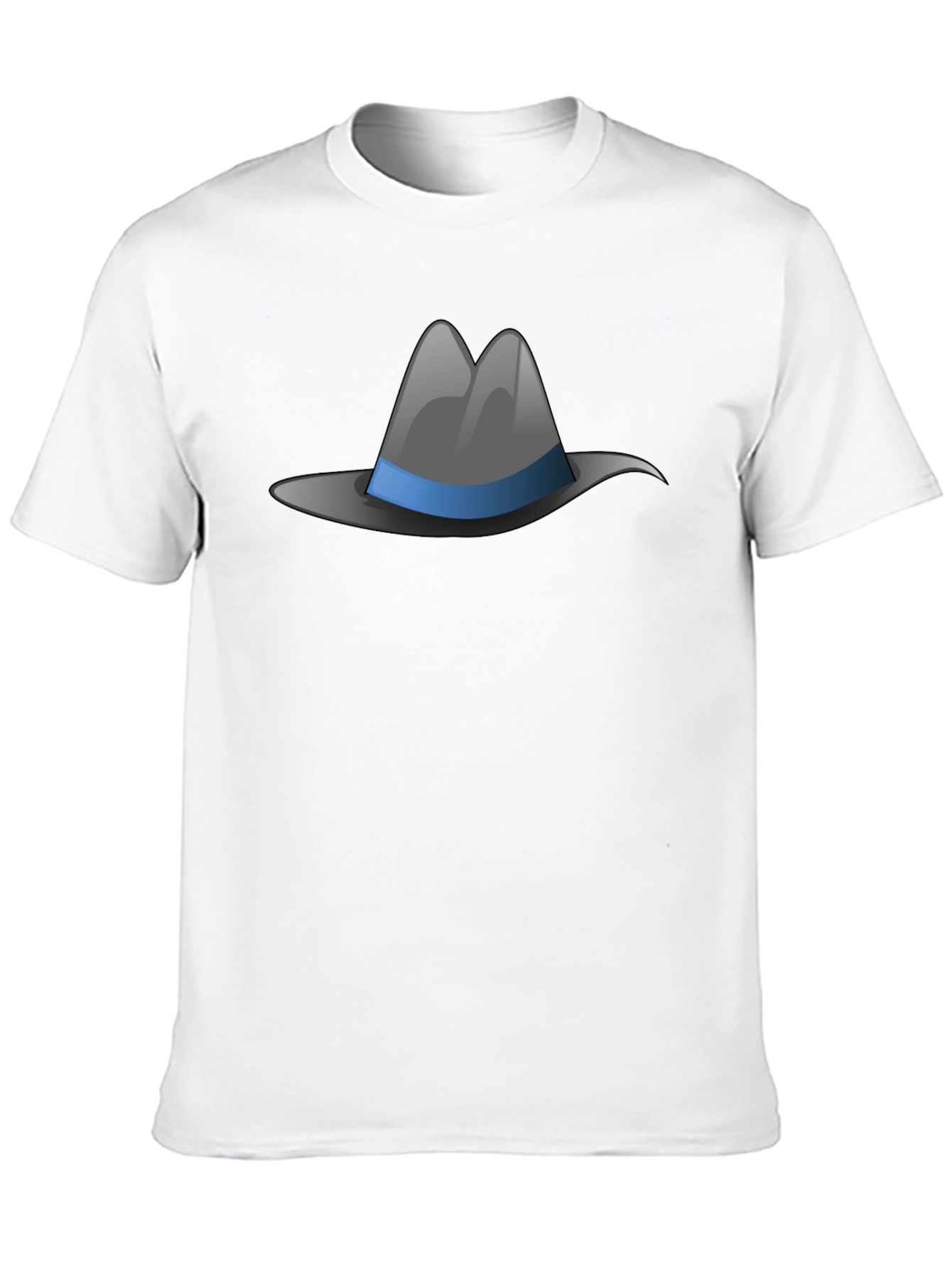 Fedora Hat Graphic Tee - Stylish Black T-Shirt