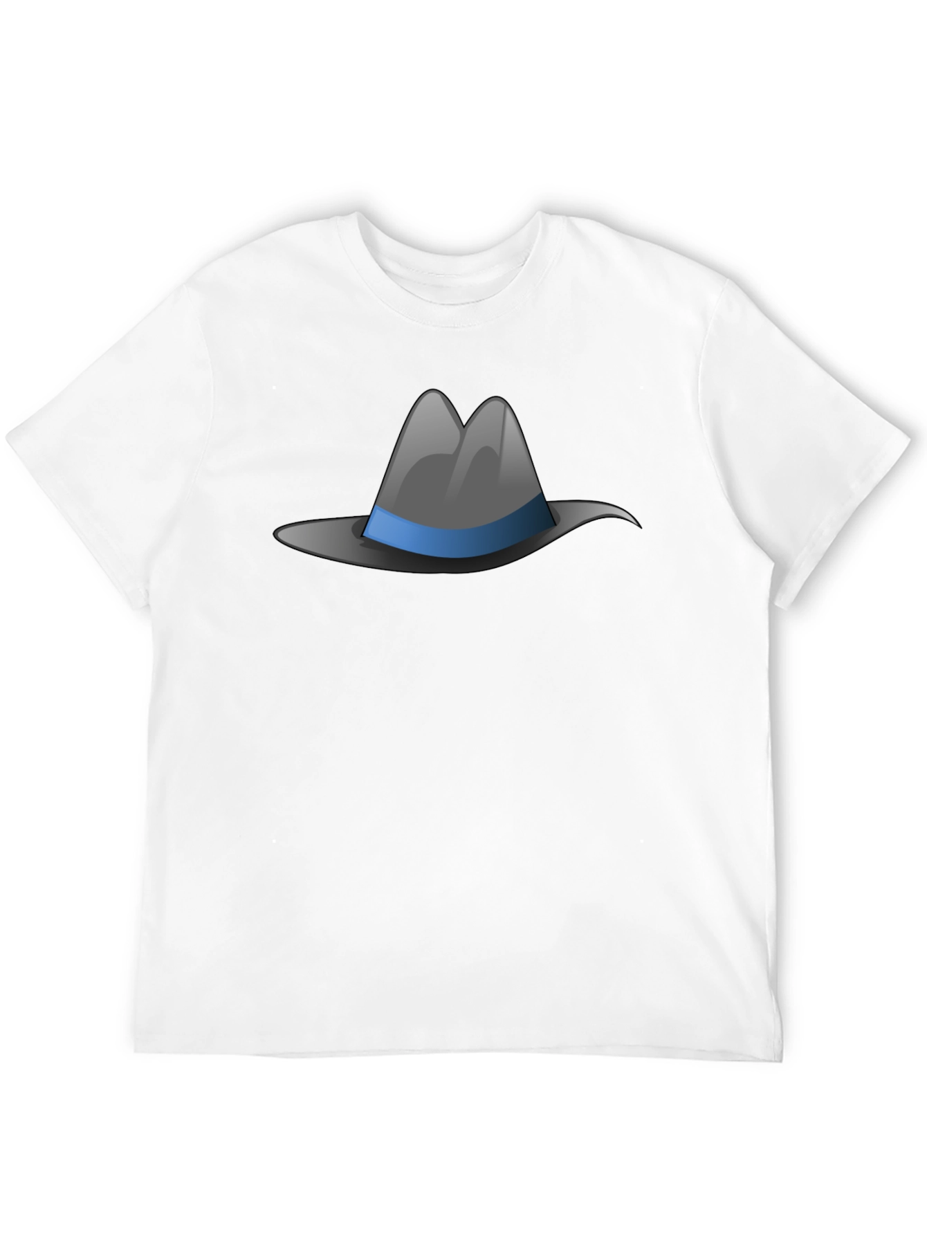 Fedora Hat Graphic Tee - Stylish Black T-Shirt