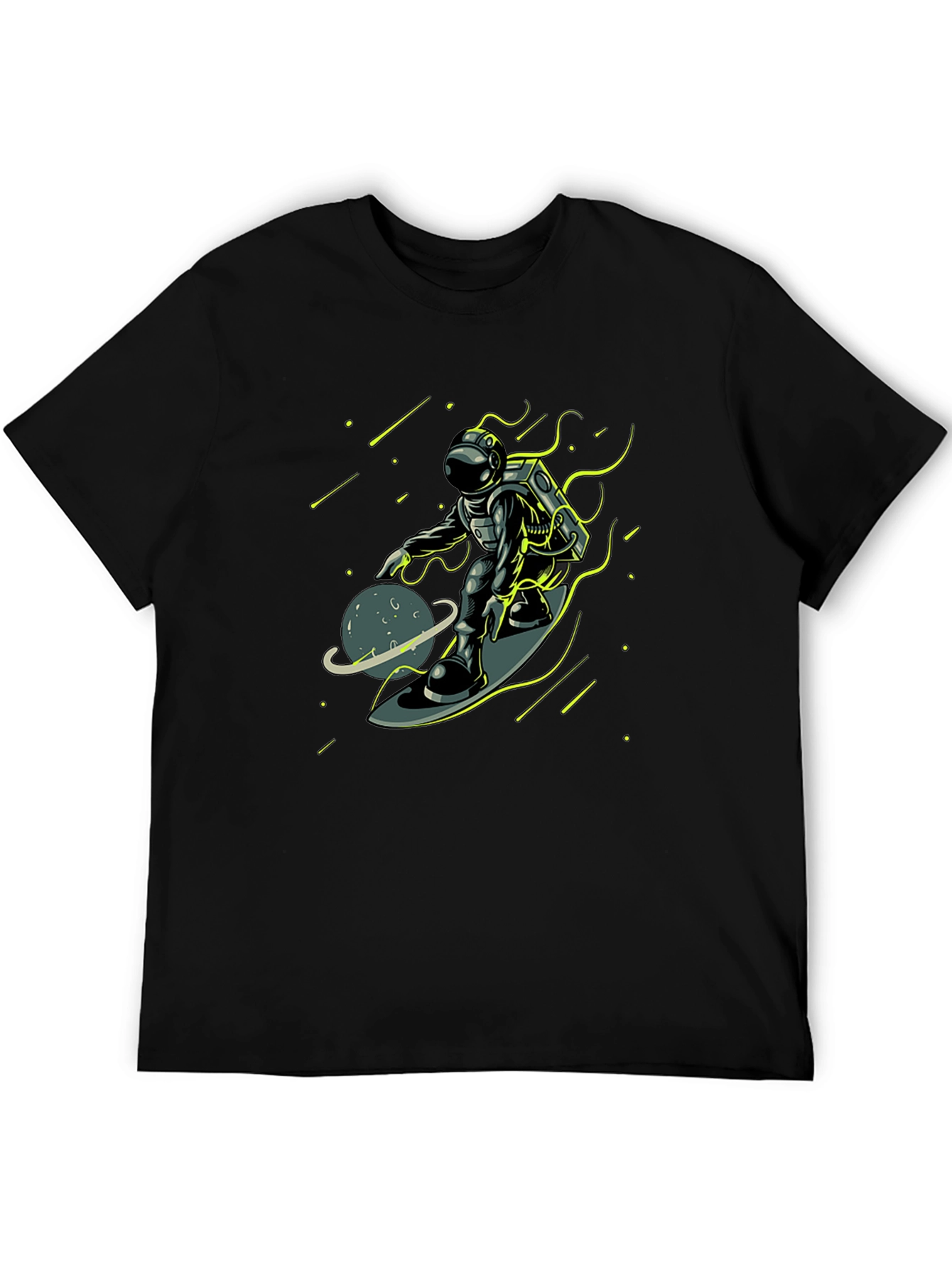 Astronaut Surfing Space T-Shirt - Unique Graphic Tee