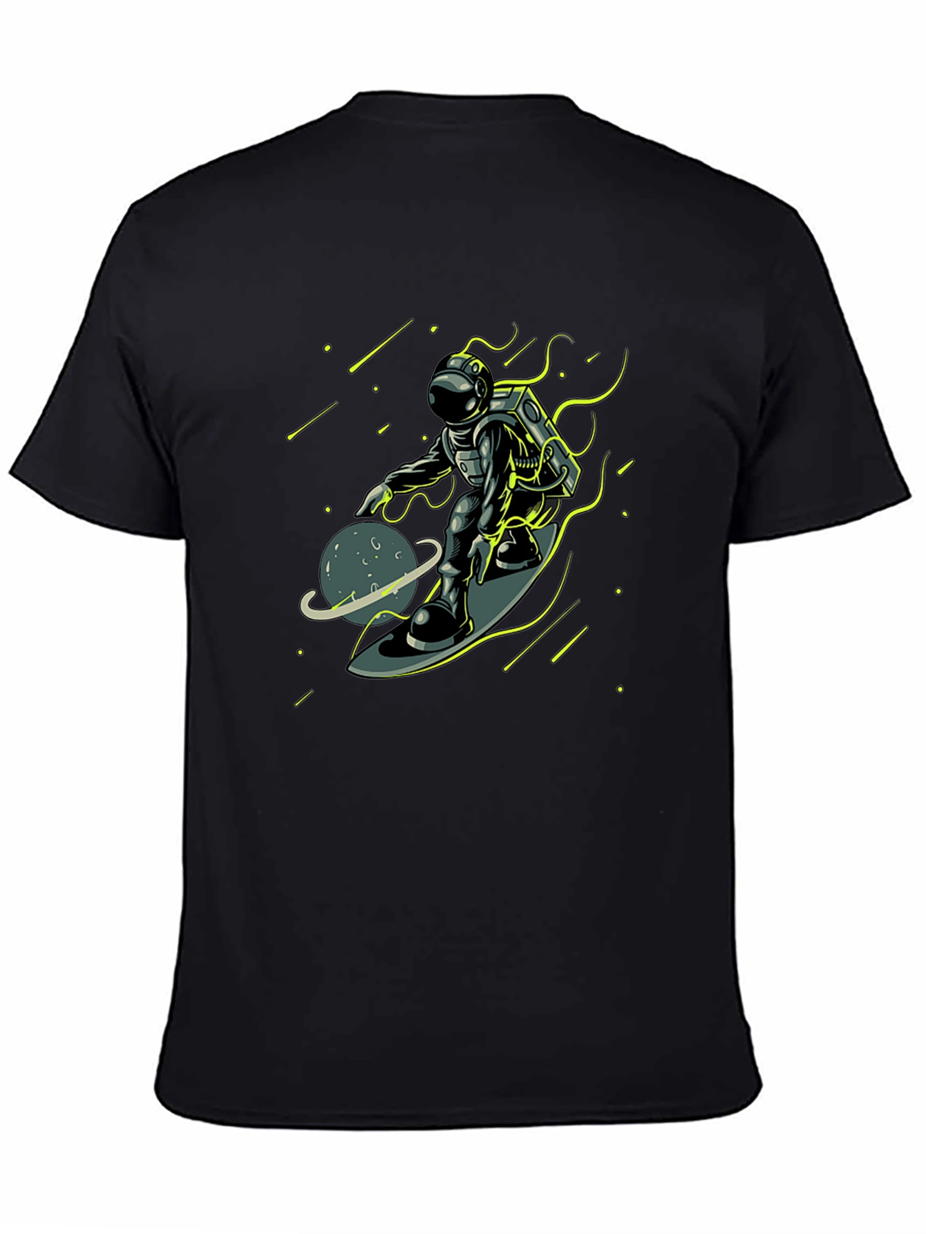 Astronaut Surfing Space T-Shirt - Unique Graphic Tee
