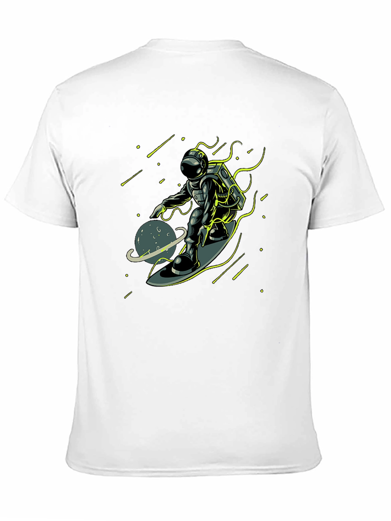 Astronaut Surfing Space T-Shirt - Unique Graphic Tee