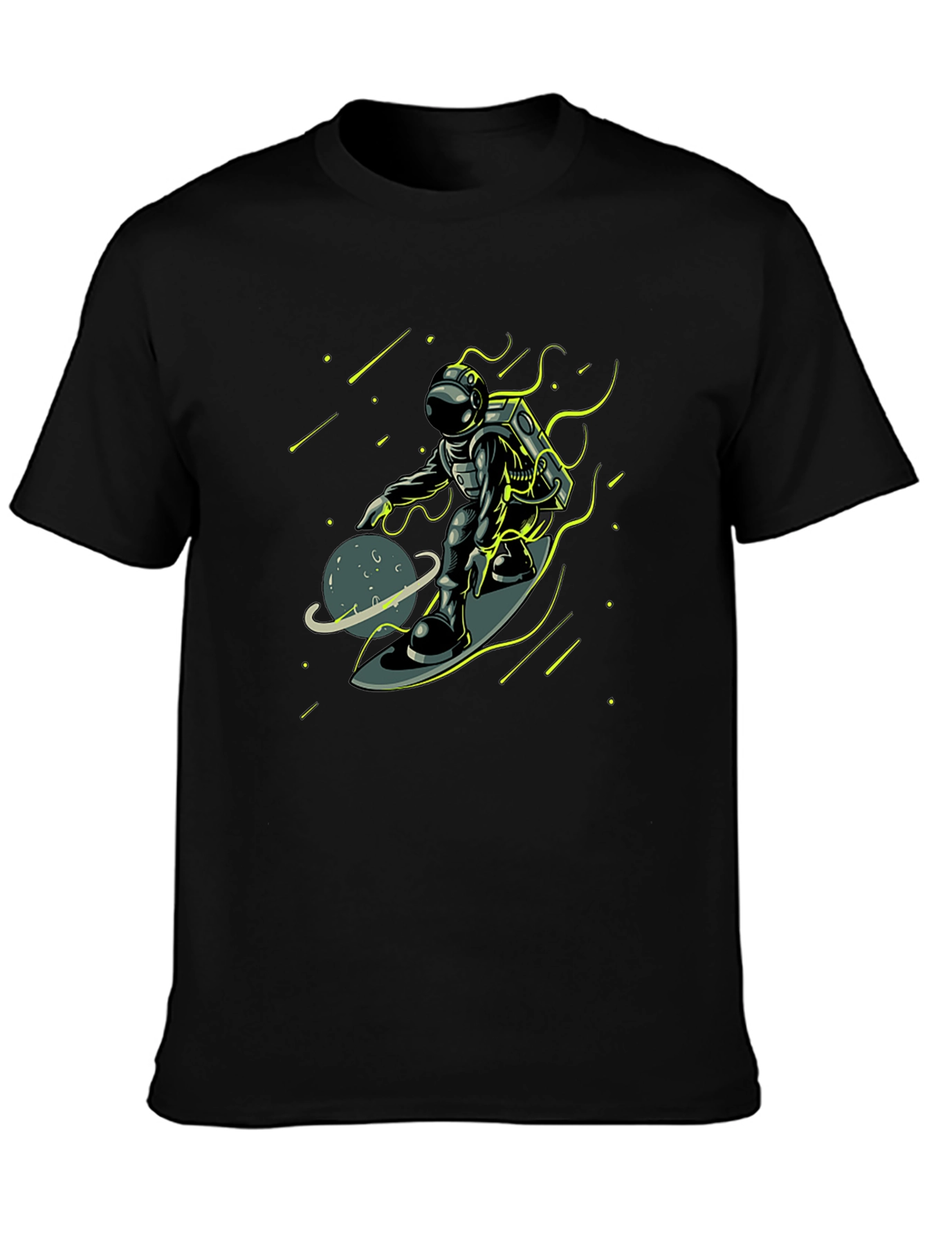 Astronaut Surfing Space T-Shirt - Unique Graphic Tee