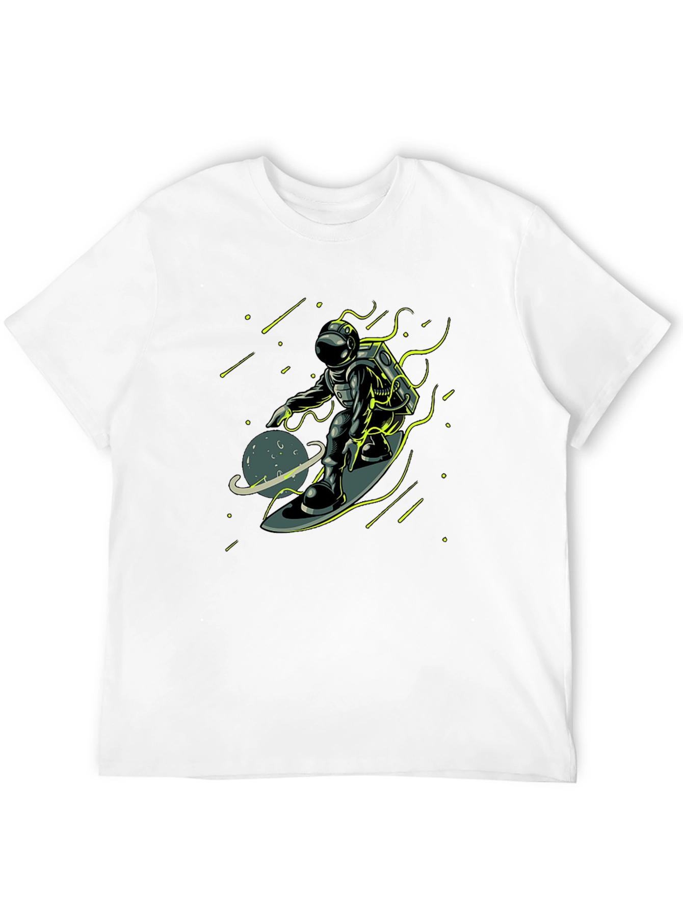 Astronaut Surfing Space T-Shirt - Unique Graphic Tee