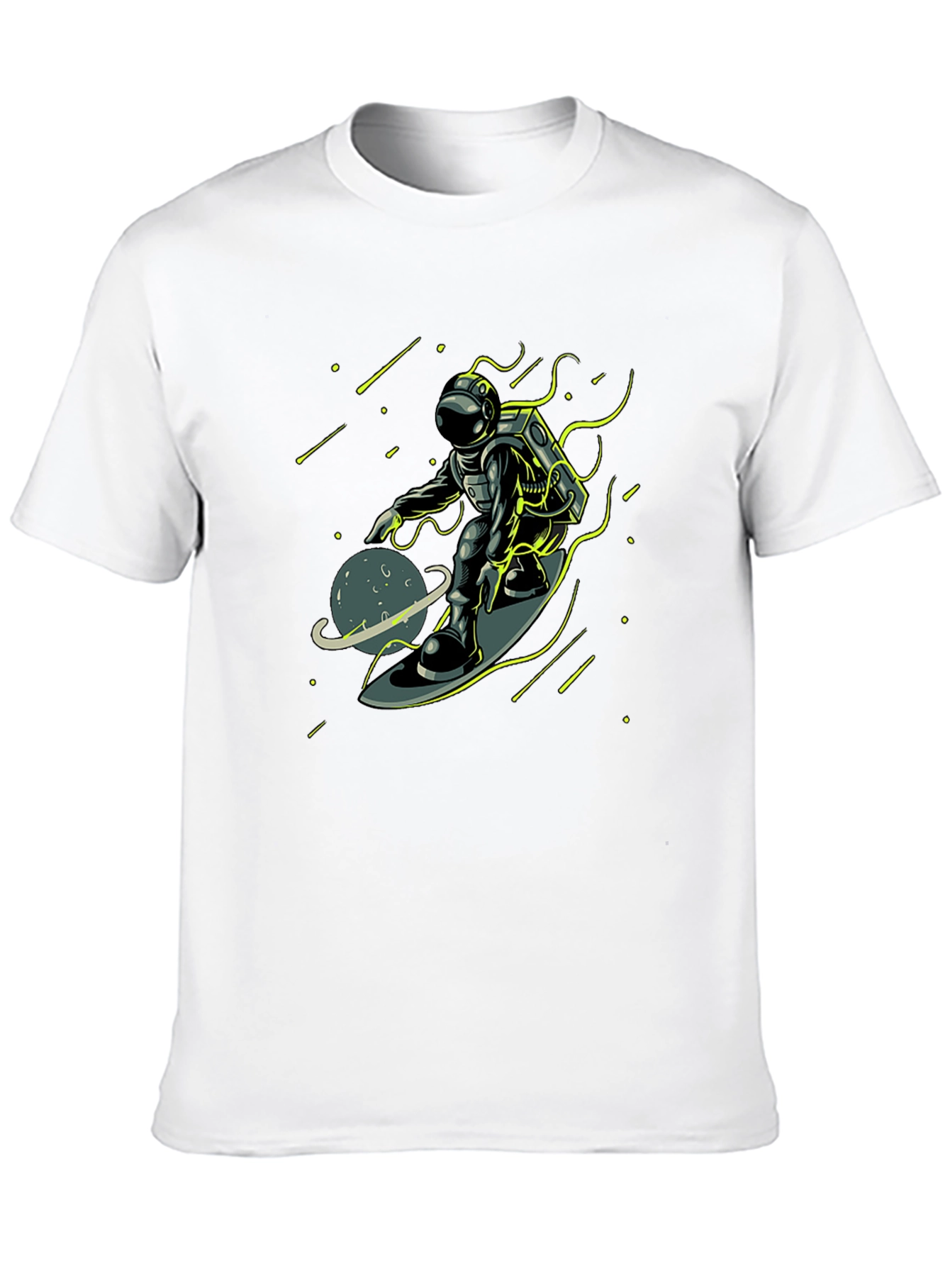 Astronaut Surfing Space T-Shirt - Unique Graphic Tee