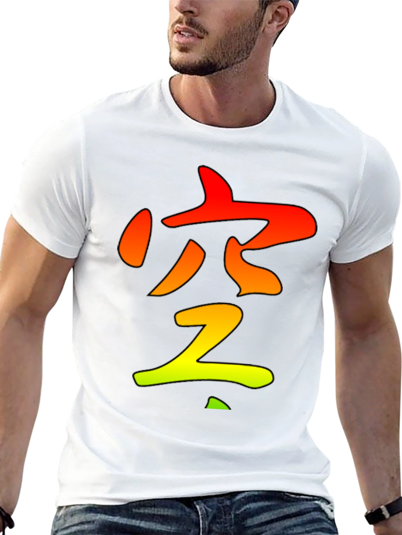 Zen Symbol Black T-Shirt - Gradient Design